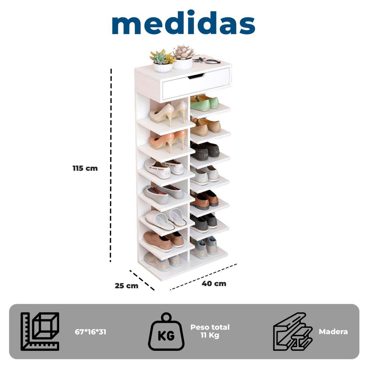 Zapatero Vertical Mueble Organizador Para Hogar Madera-7