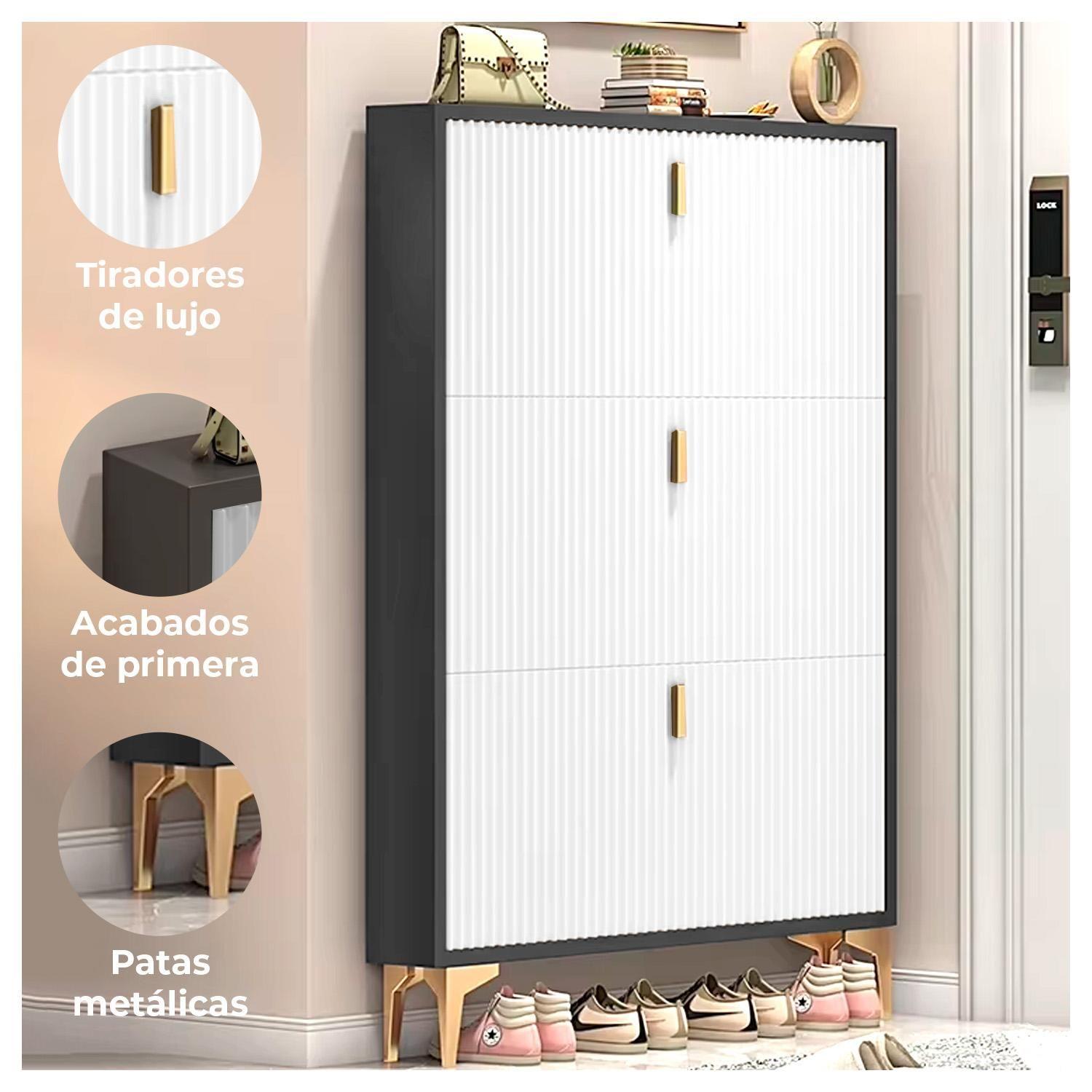 Zapatera de Lujo con Detalles Dorados Organización con Estilo-1