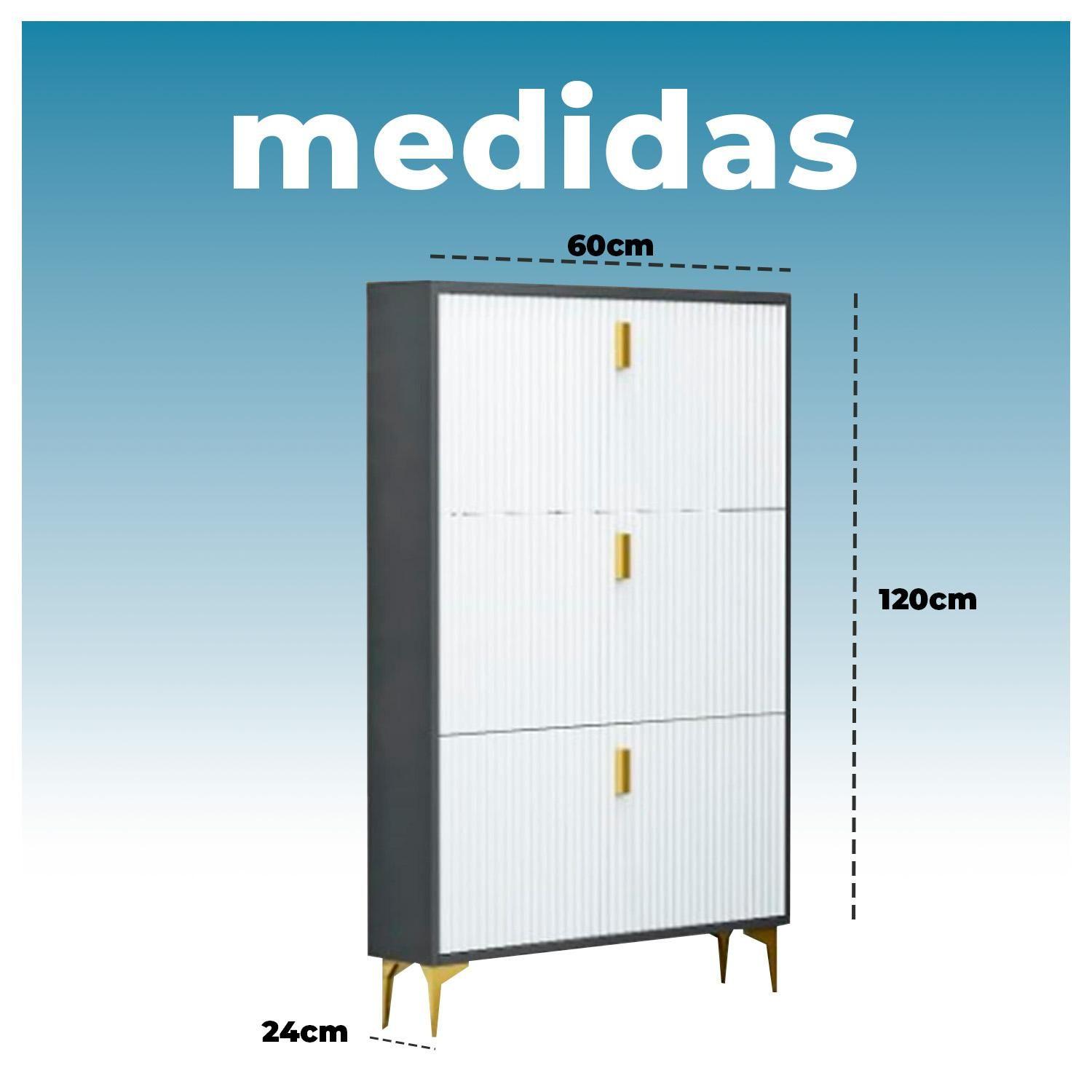 Zapatera de Lujo con Detalles Dorados Organización con Estilo-5