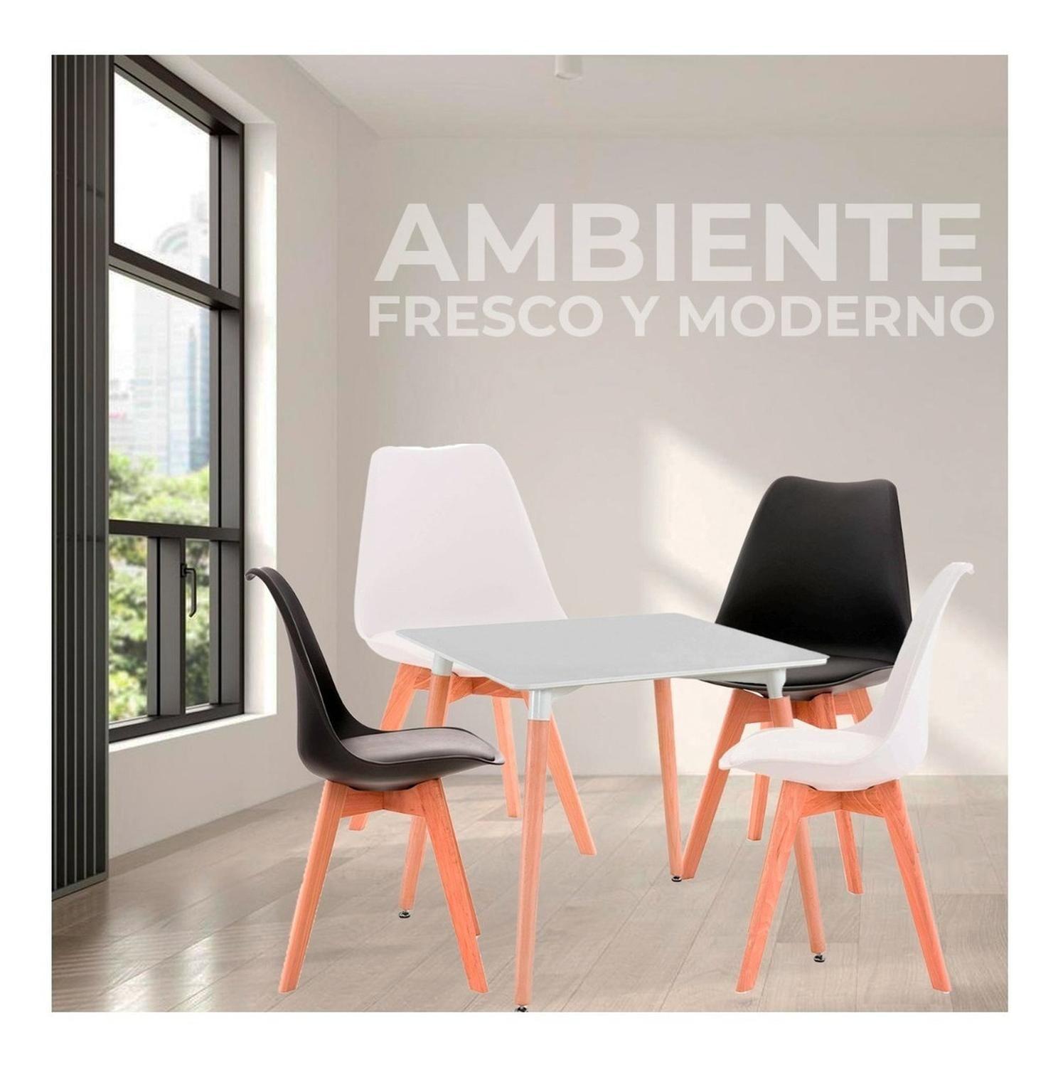 Pack 4 sillas de comedor Eames Modernas y Ergonimicas-5