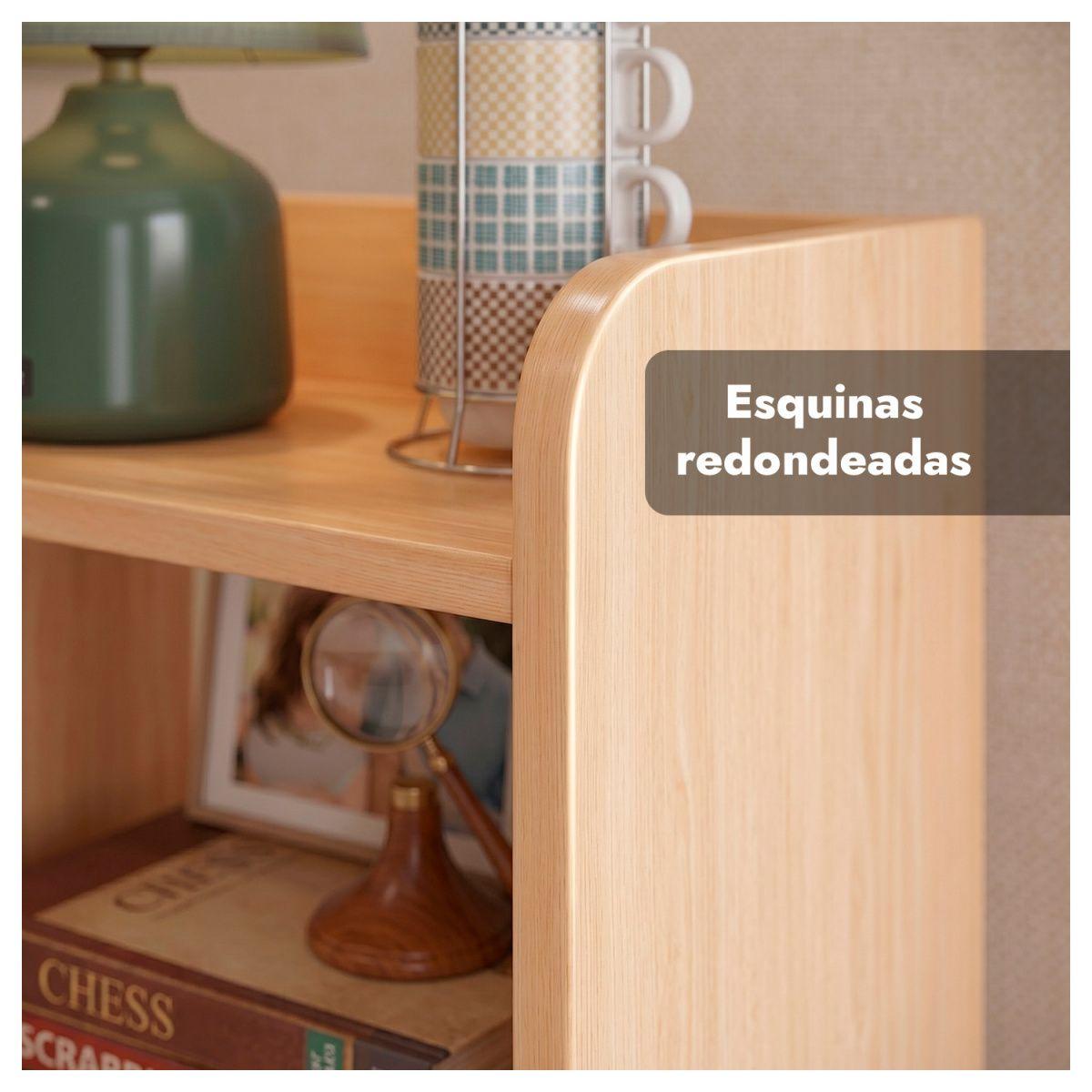 Velador Mueble Organizador Con Repisas Cajones Madera Dormitorio-2