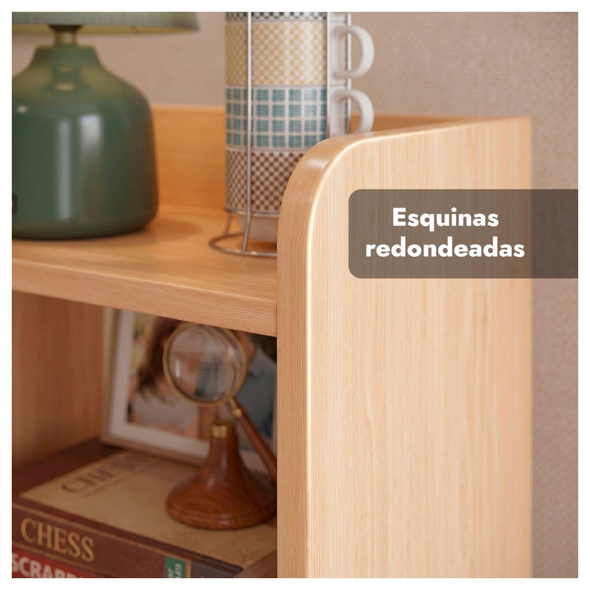 Velador Mueble Organizador Con Repisas Cajones Madera Dormitorio-2