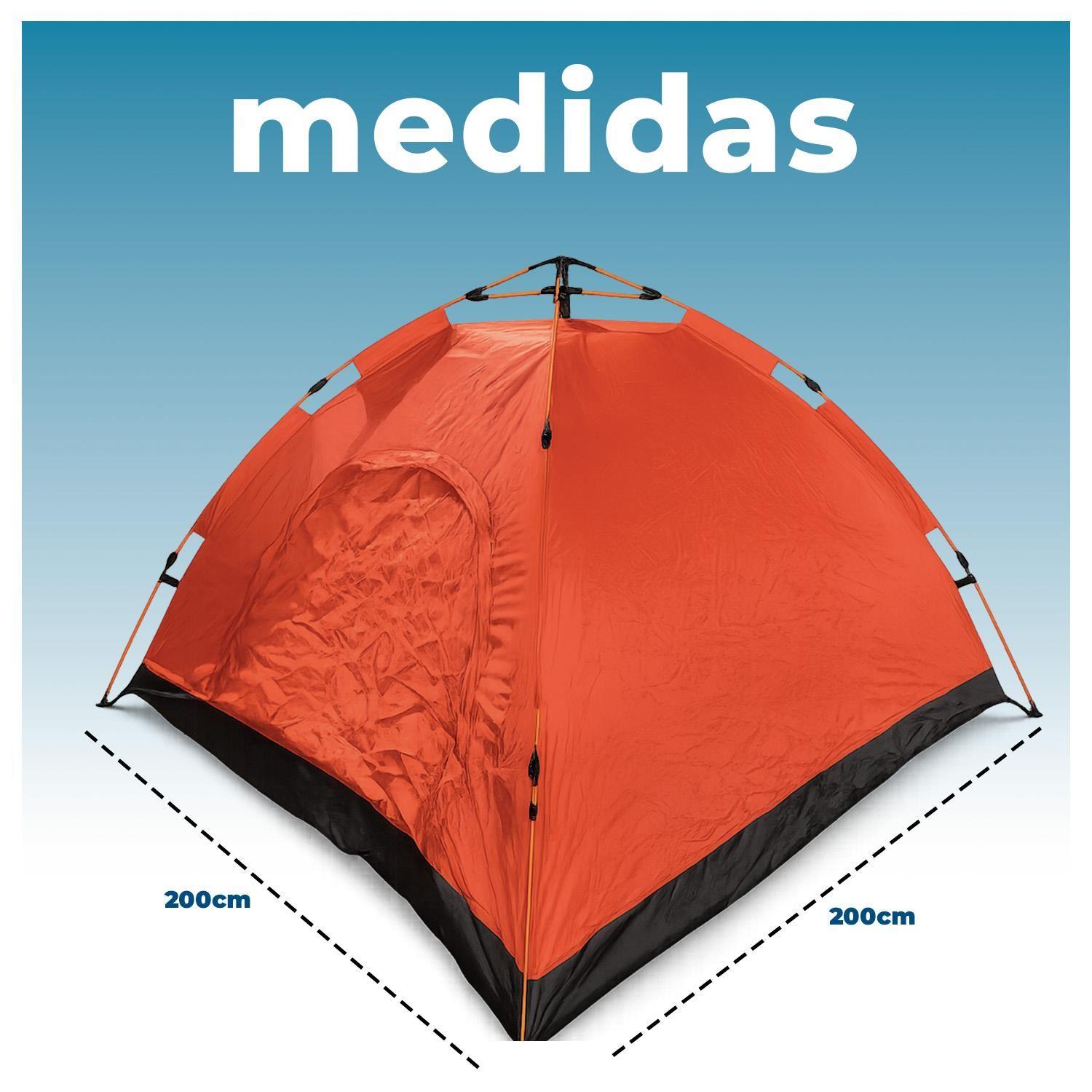 Carpa Camping 4 Personas Impermeable UV y Fácil Armado-4