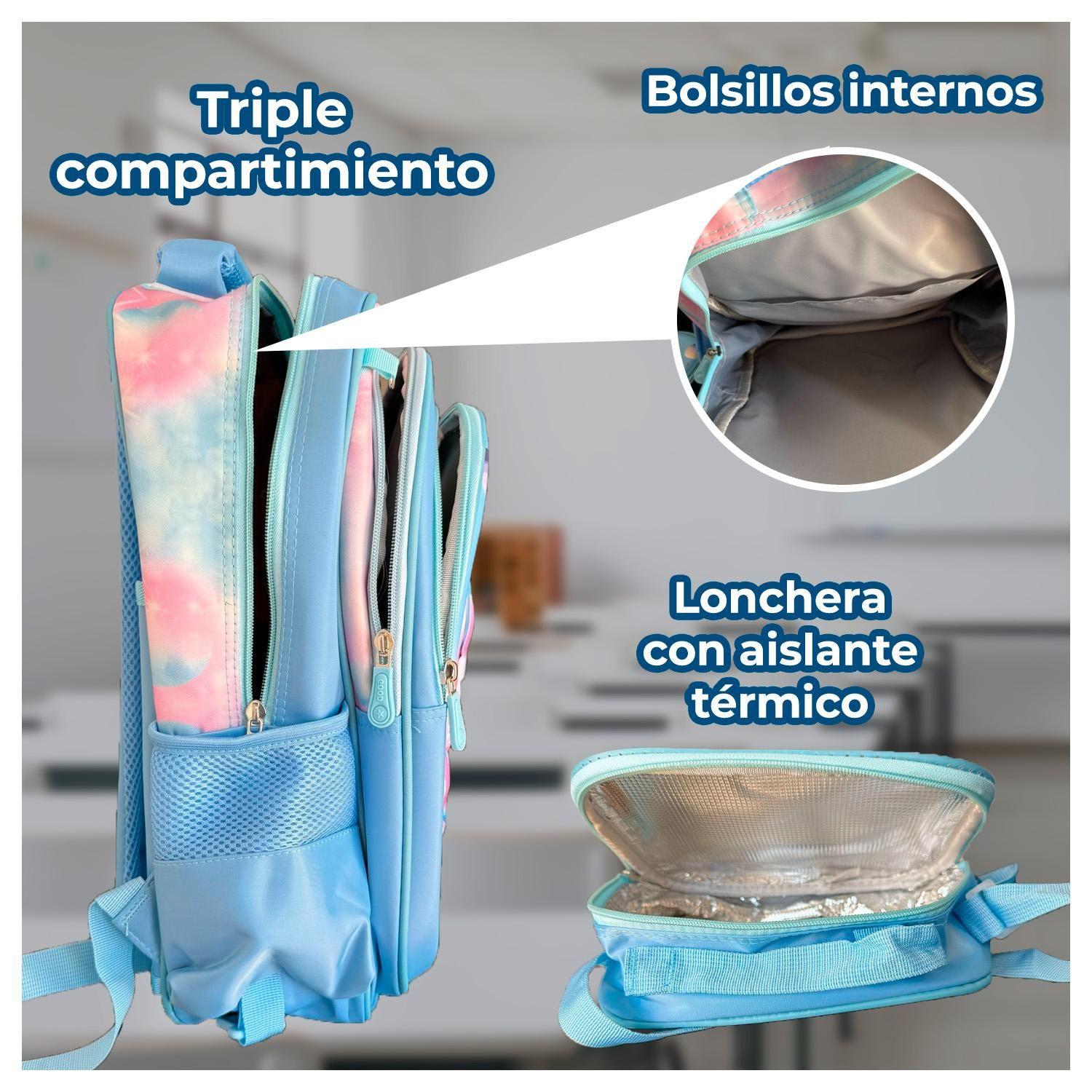 Maleta Mochila 3 en 1 con ruedas y accesorios diseño de dinosaurio-6