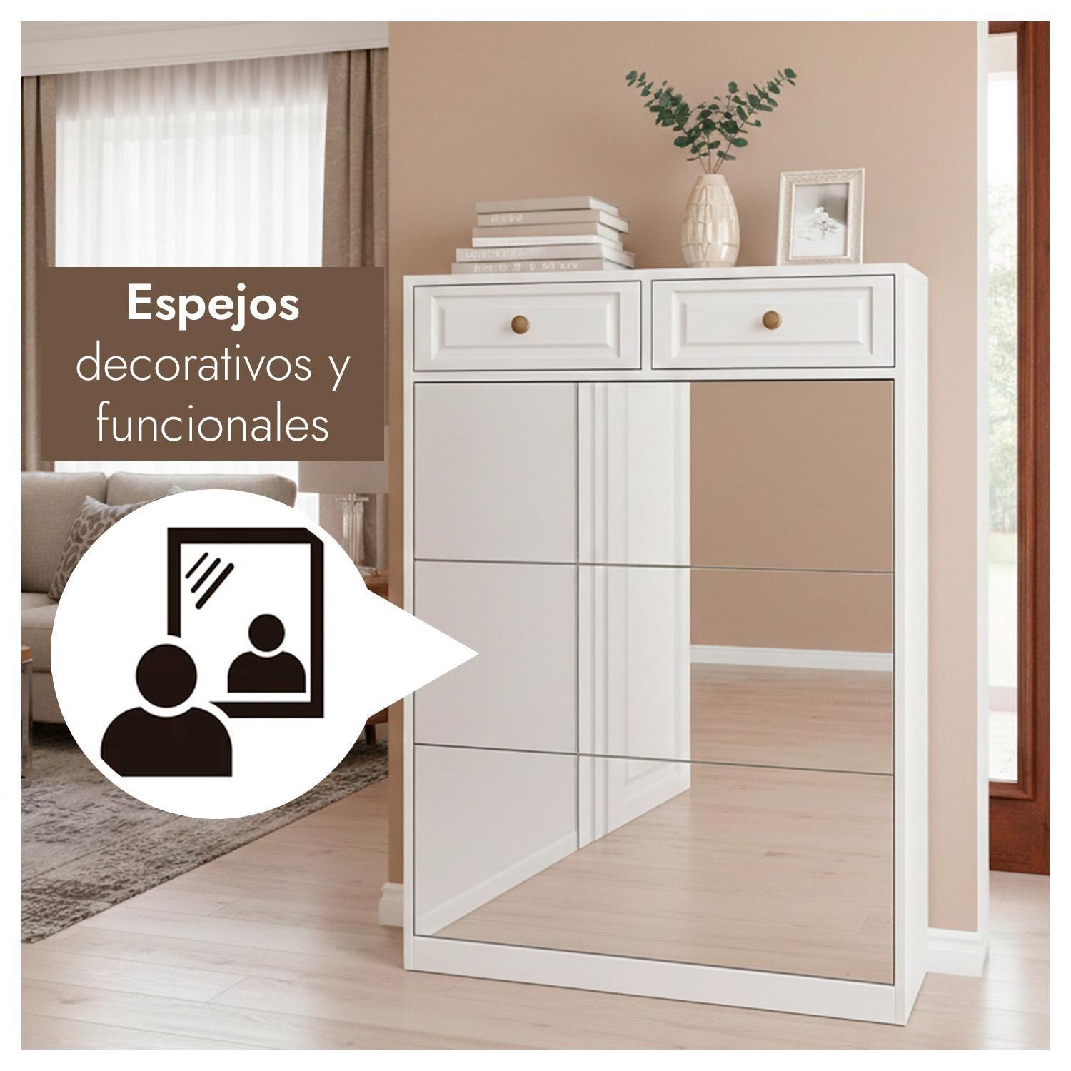 Zapatero Organizador Mueble Con Espejo 18 Pares y Cajones-3
