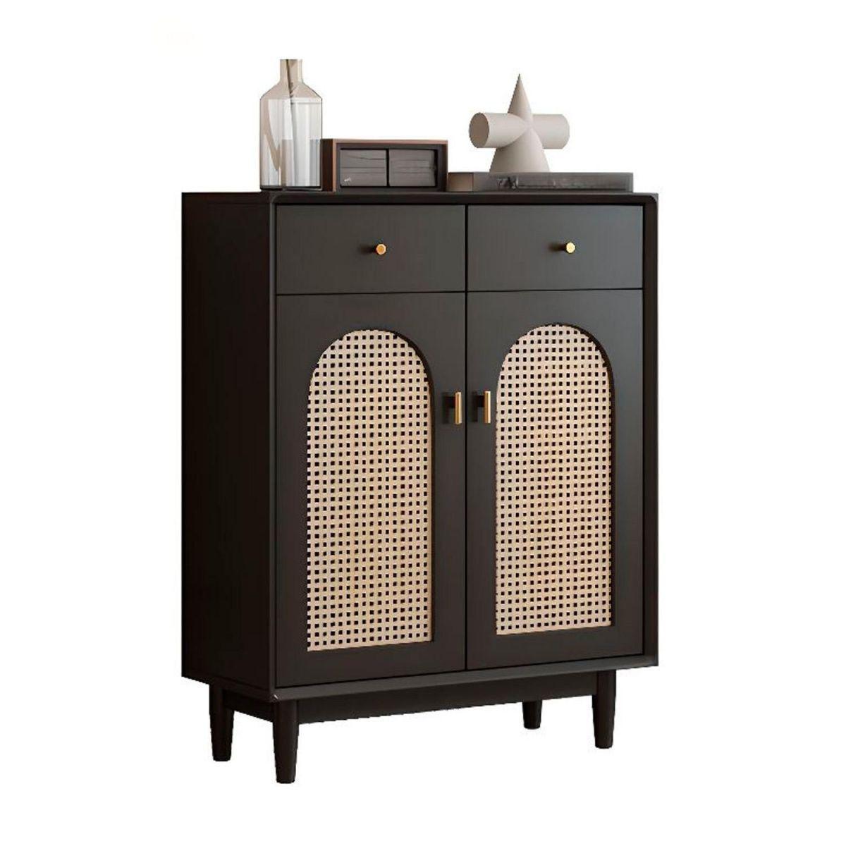 Zapatera de Estilo Vintage Mueble Organizador Cajones y Puertas-0