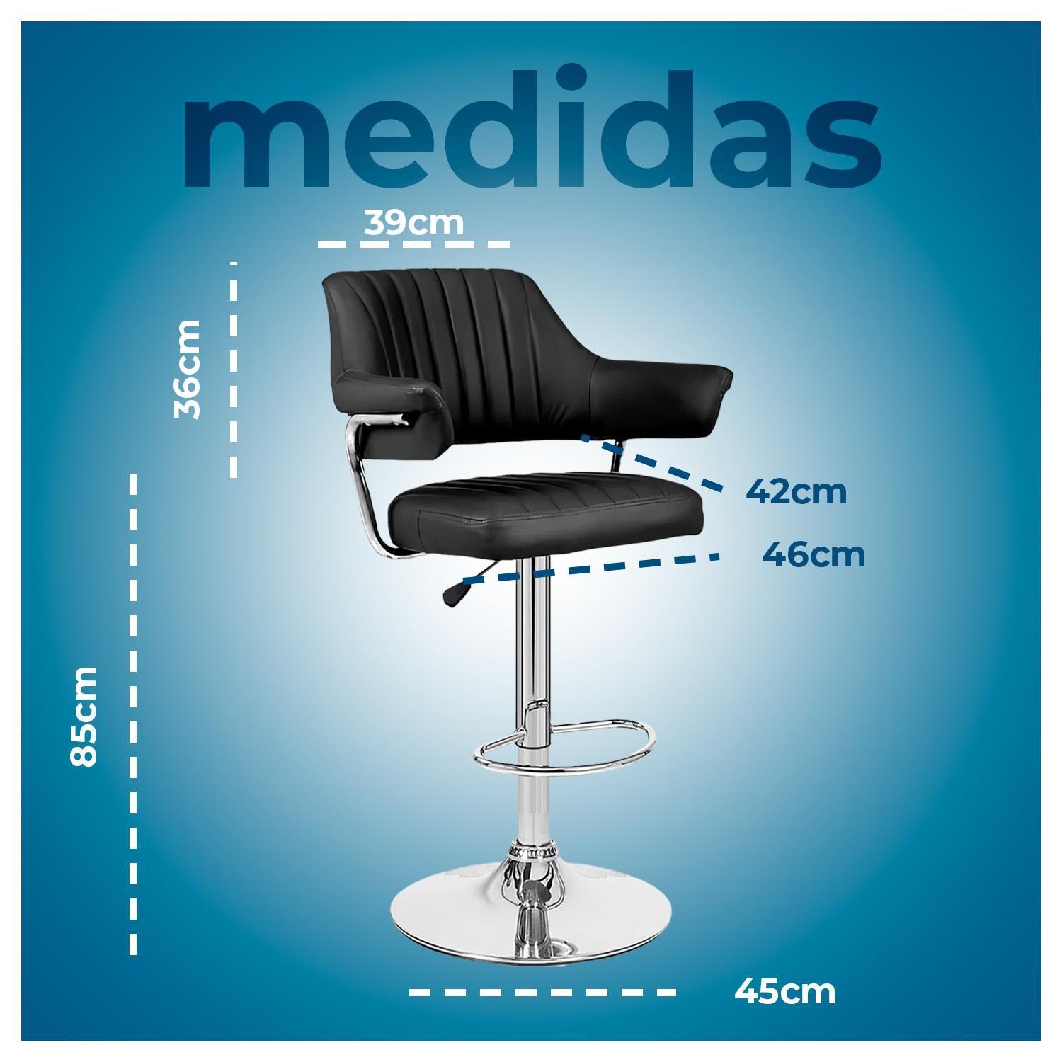Pack 3 Silla Piso Bar con Respaldo y Posa Brazos-5