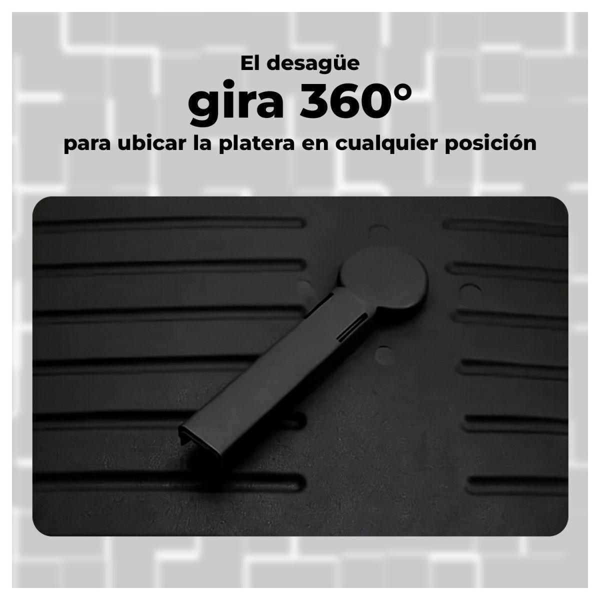 Escurridor de Platos 2 Niveles con Desagüe Giratorio 360°-3