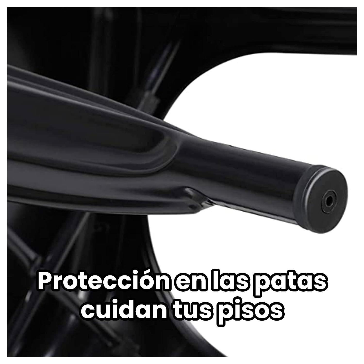 Pack 4 Silla de Comedor de Metal Negra Diseño Moderno y Apilable-2