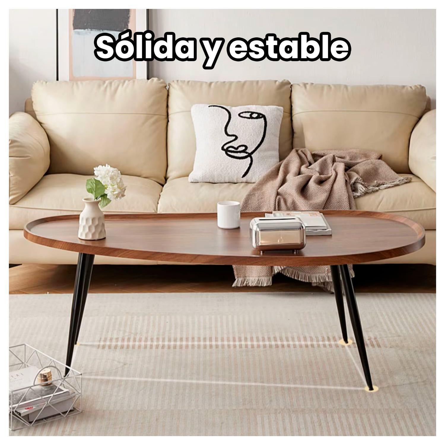 Mesa de Centro en Madera y Metal Diseño Sofisticado-2