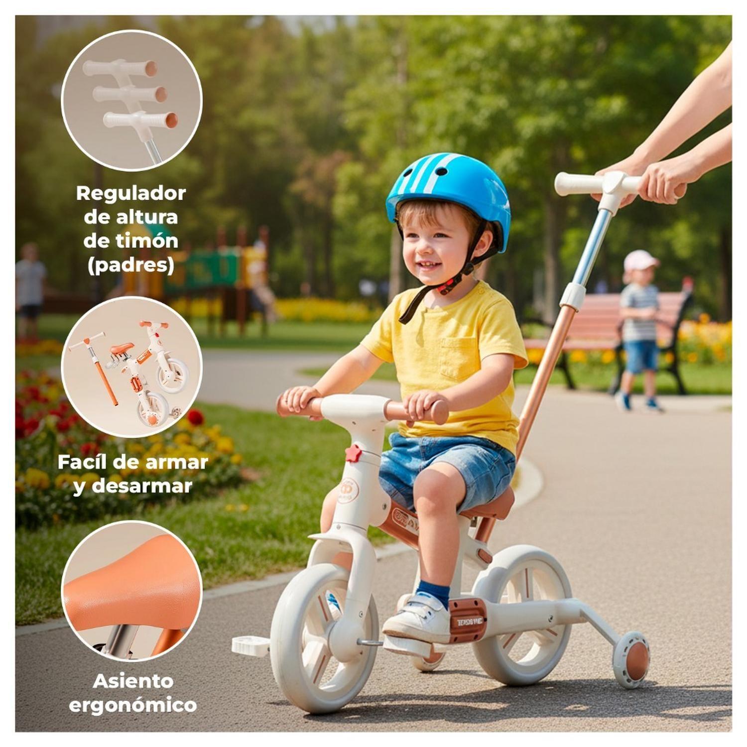 Triciclo Infantil con Pedales y Ruedas de Entrenamiento-1