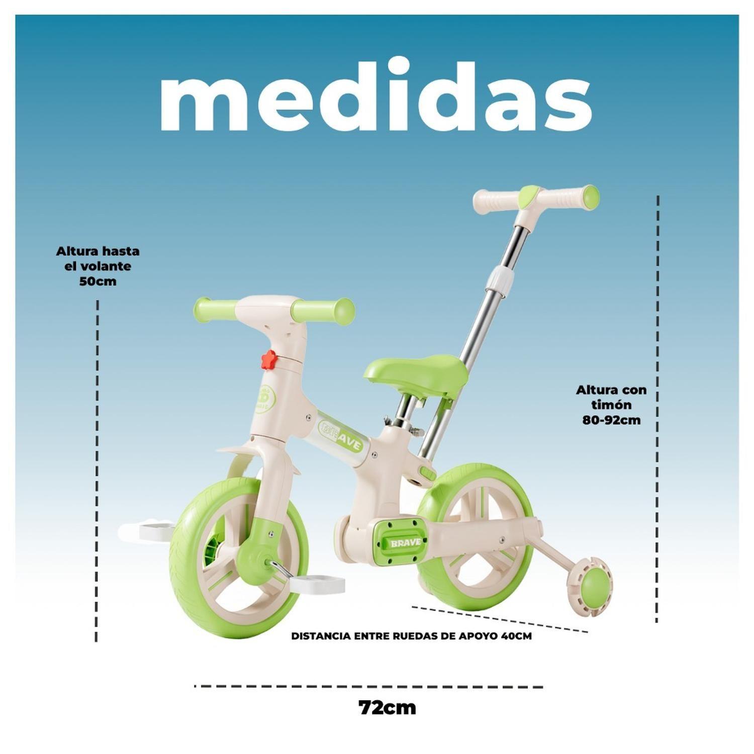 Triciclo Infantil con Pedales y Ruedas de Entrenamiento-5