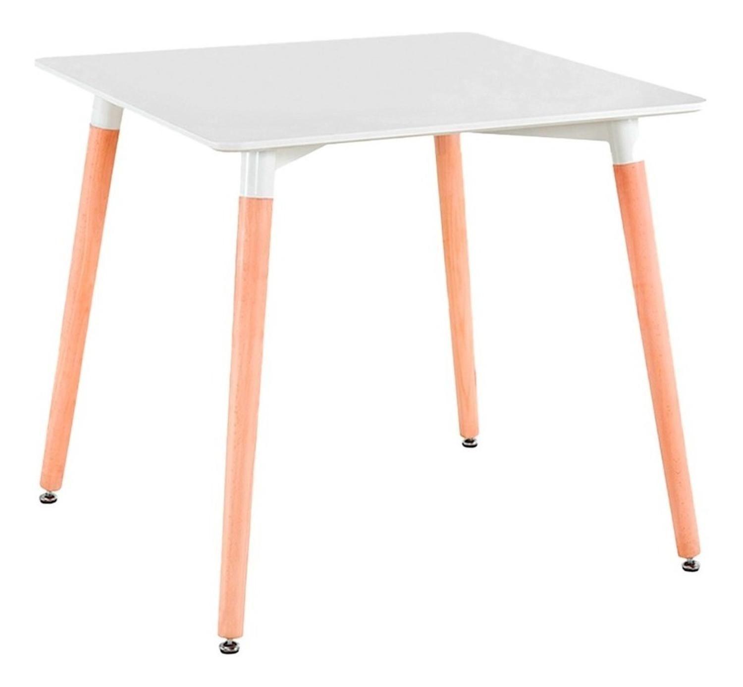 Mesa Comedor Eames Cuadrada Blanca 80x80-0