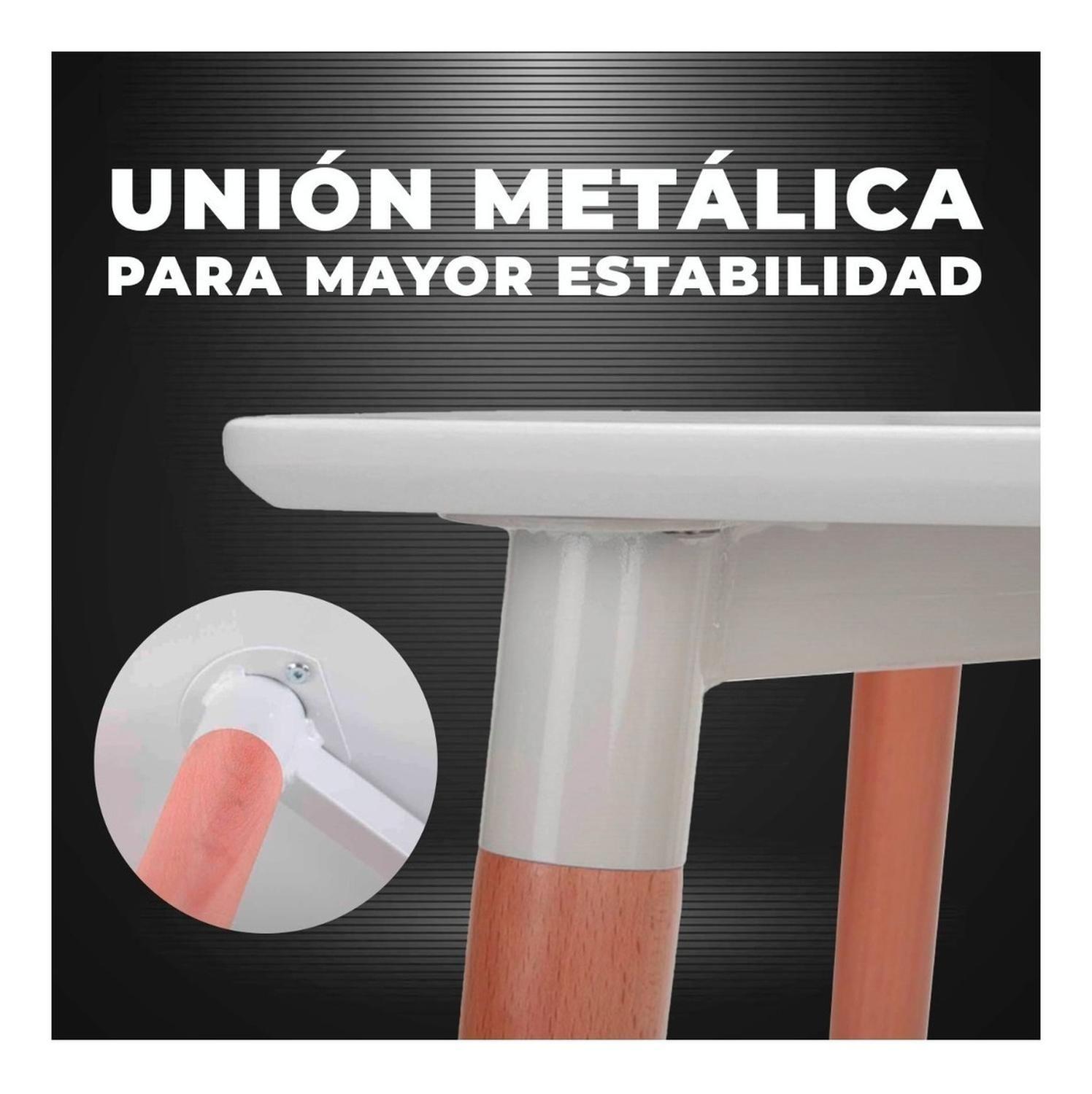 Mesa Comedor Eames Cuadrada Blanca 80x80-3