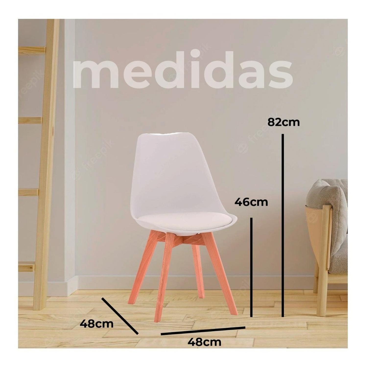 Juego De Comedor Cuadrado Con 4 Sillas Eames-3