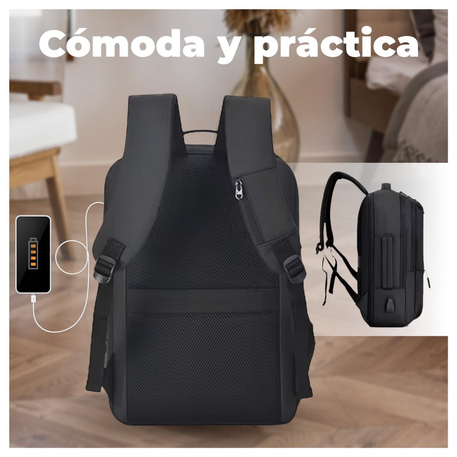 Mochila Ejecutiva Hombre Mujer Antirrobo Impermeable con Puerto USB-4
