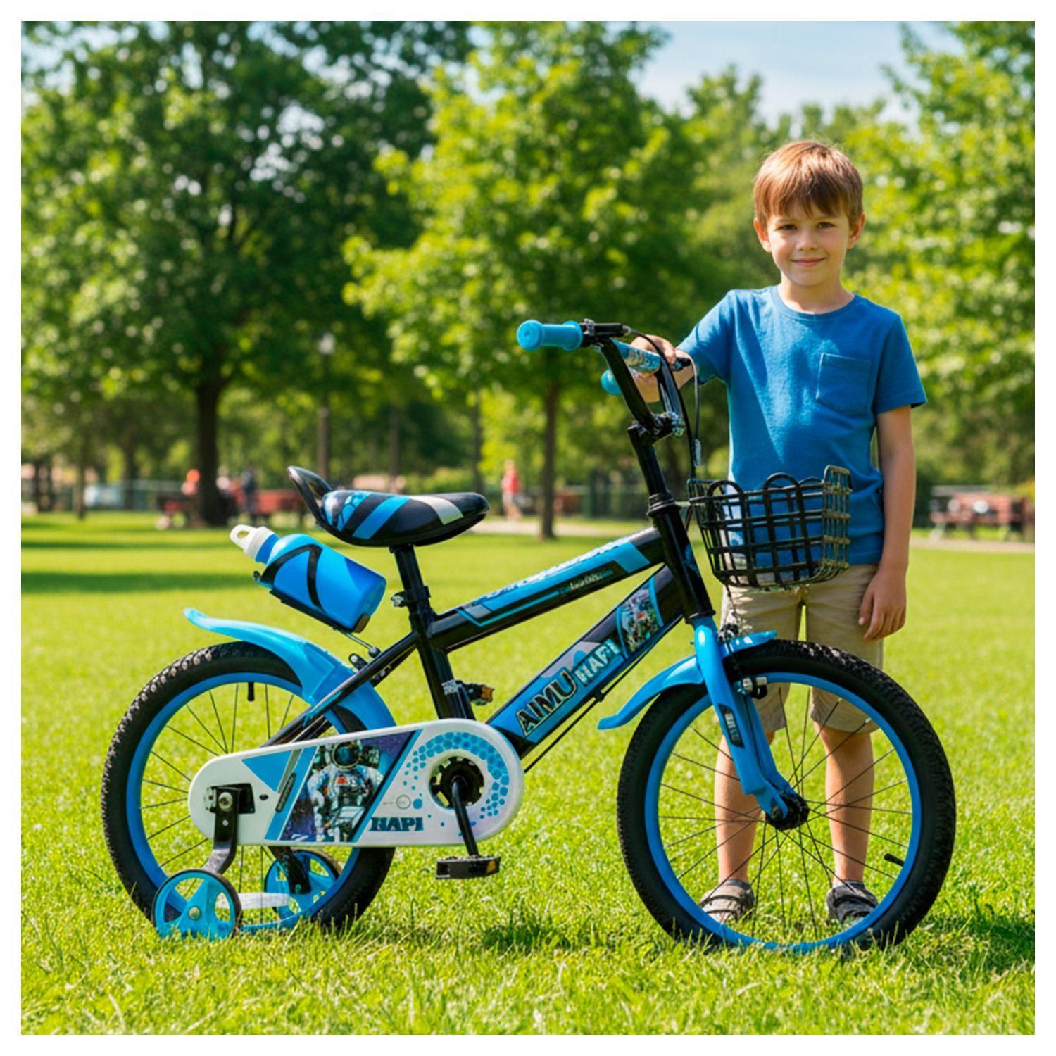 Bicicleta Infantil Aro 20 con Canasto y Botella para Niños-4