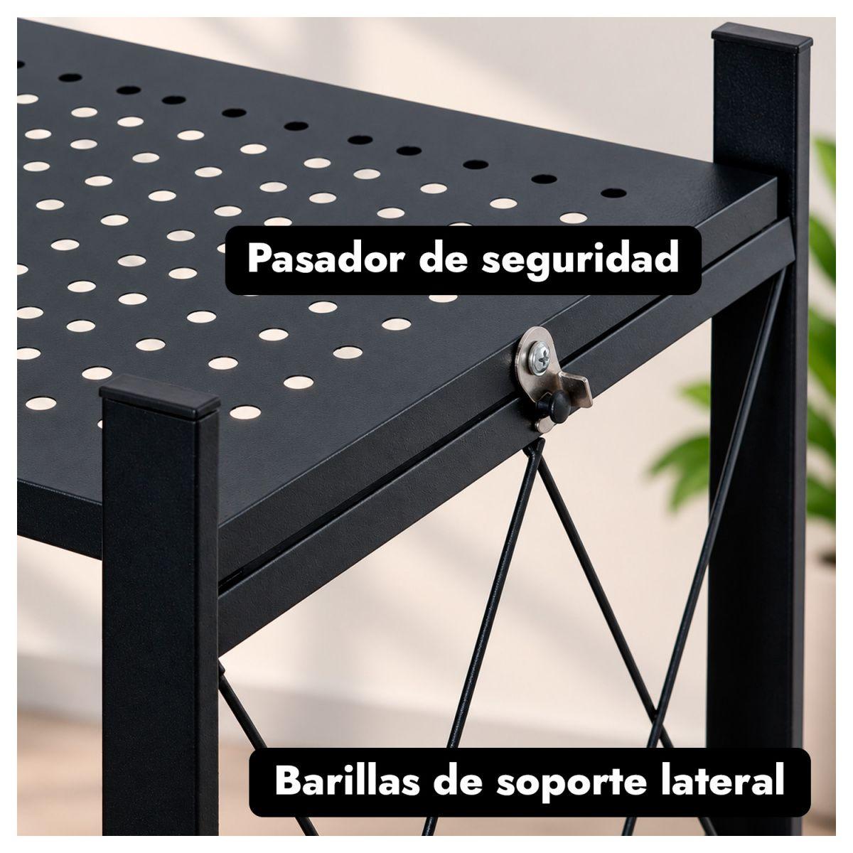 Estante Metálico Plegable 5 Niveles Reforzado hasta 100kg-4