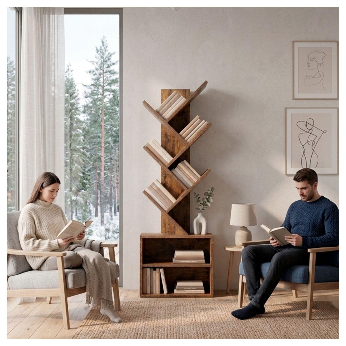 Estante Mueble Biblioteca organizador para libros 6 niveles-4