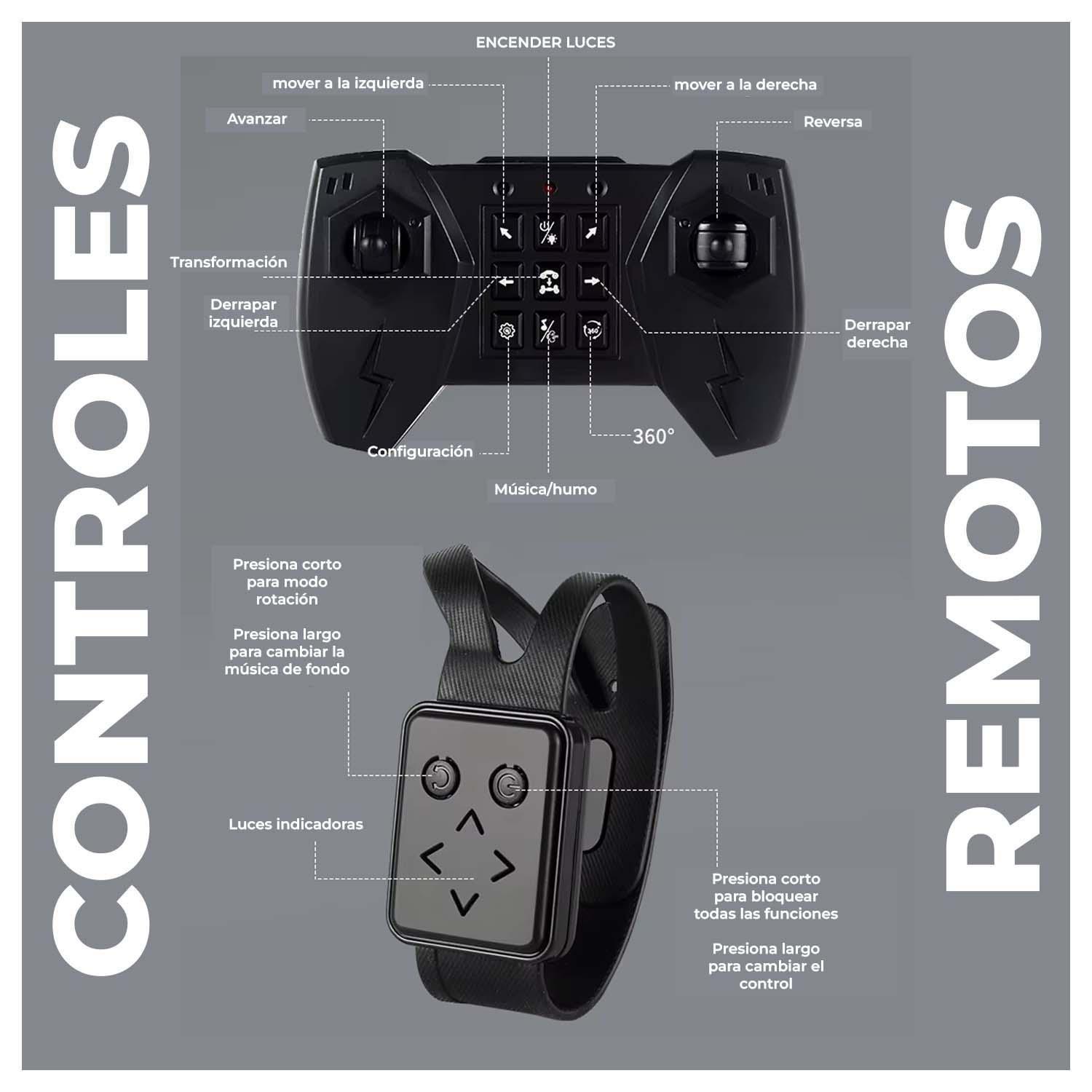 Auto Control Remoto, Gestos 4WD y Giros 360°-2