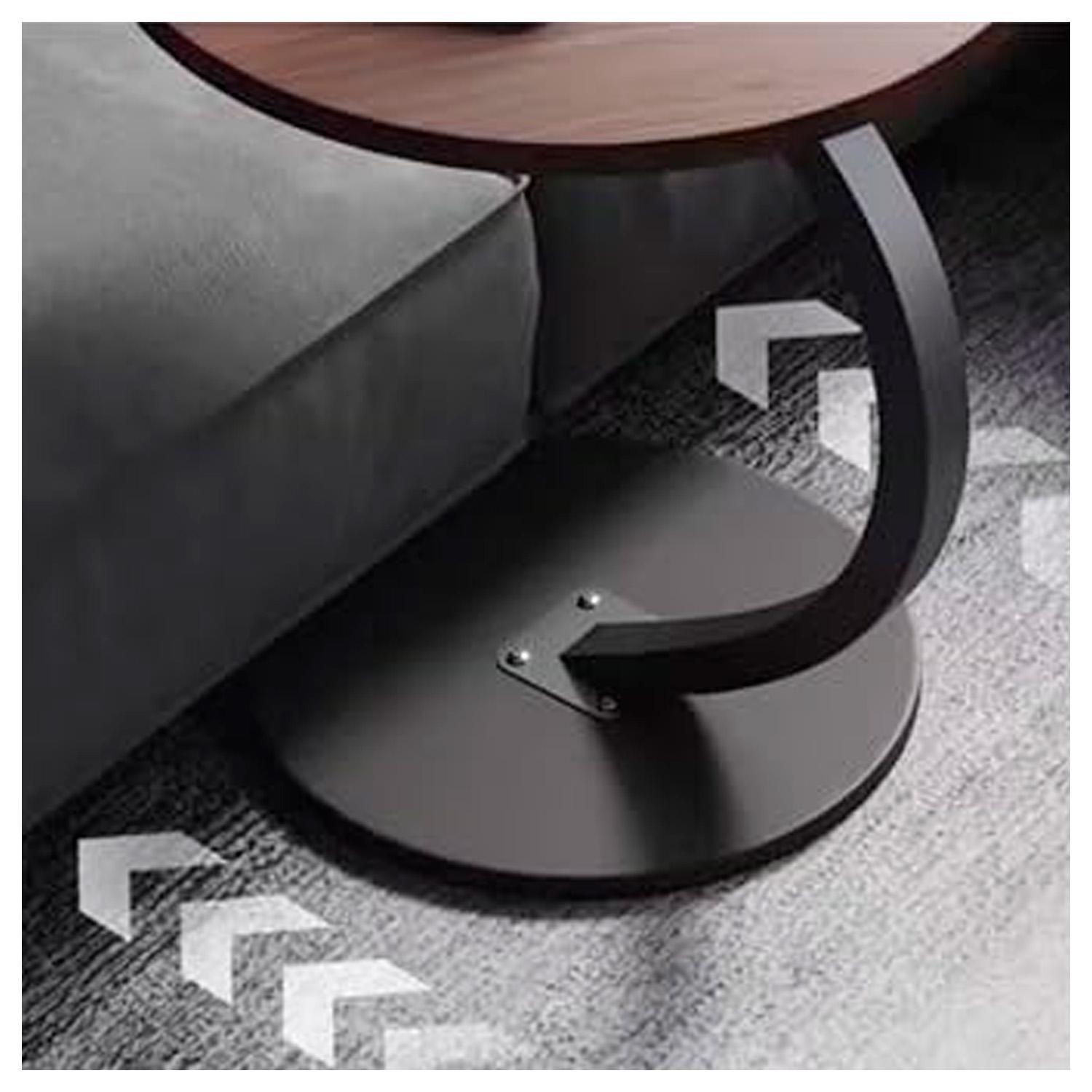 Mesa Lateral con Diseño Curvo para Sala y Dormitorio-3