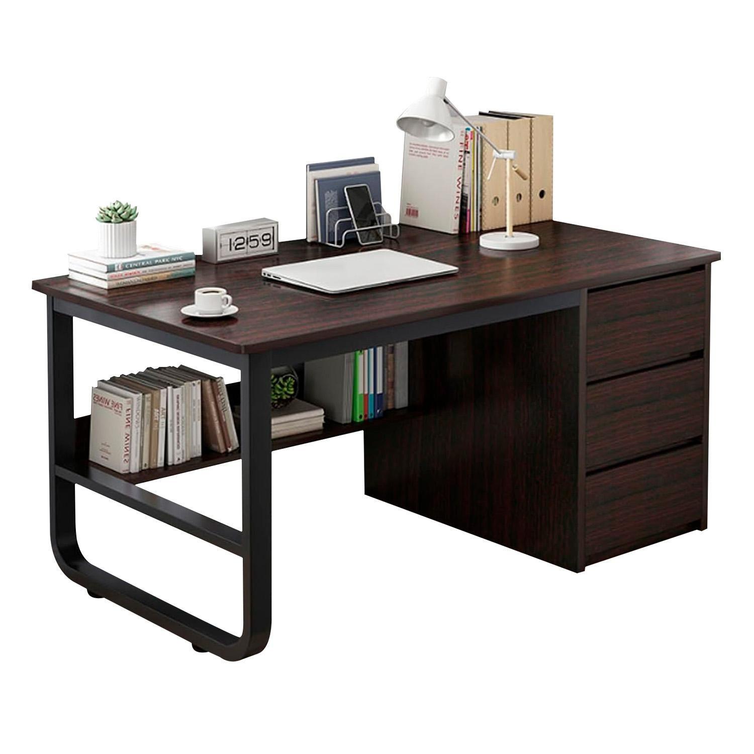 Escritorio Moderno 120x50cm Hierro y MDF Diseño Elegante-0