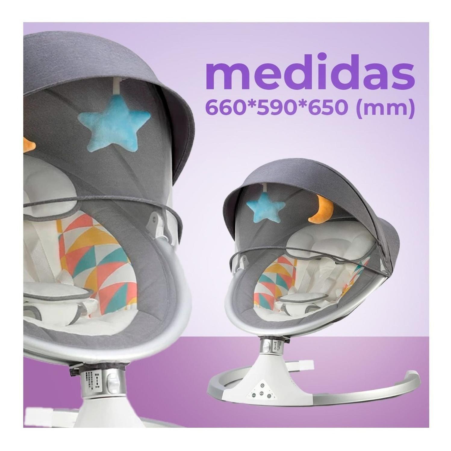 Silla Cuna Mecedora Automática Bebe Control Remoto-3