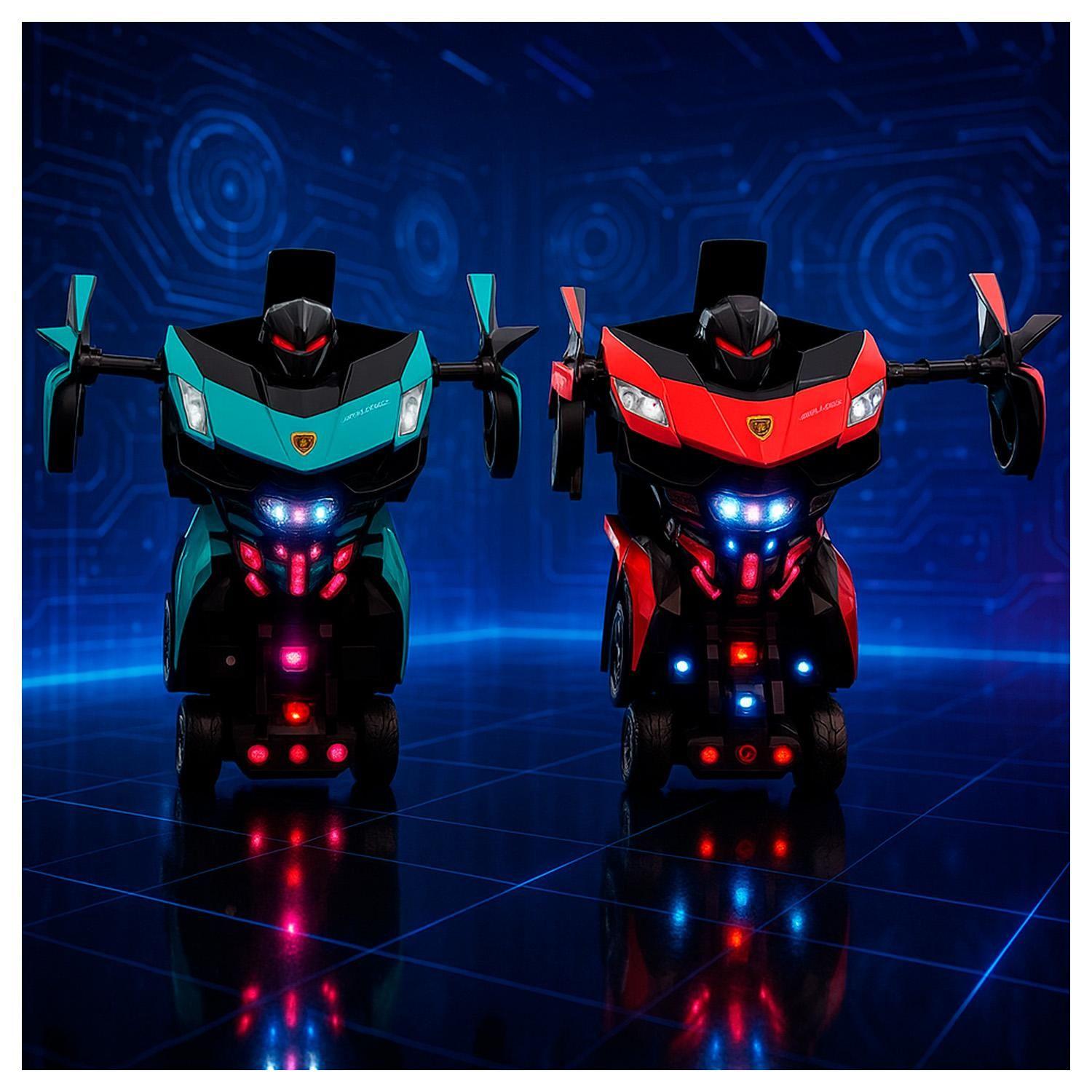 Auto Robot Control Sensorial Transformable con Luces LED-4