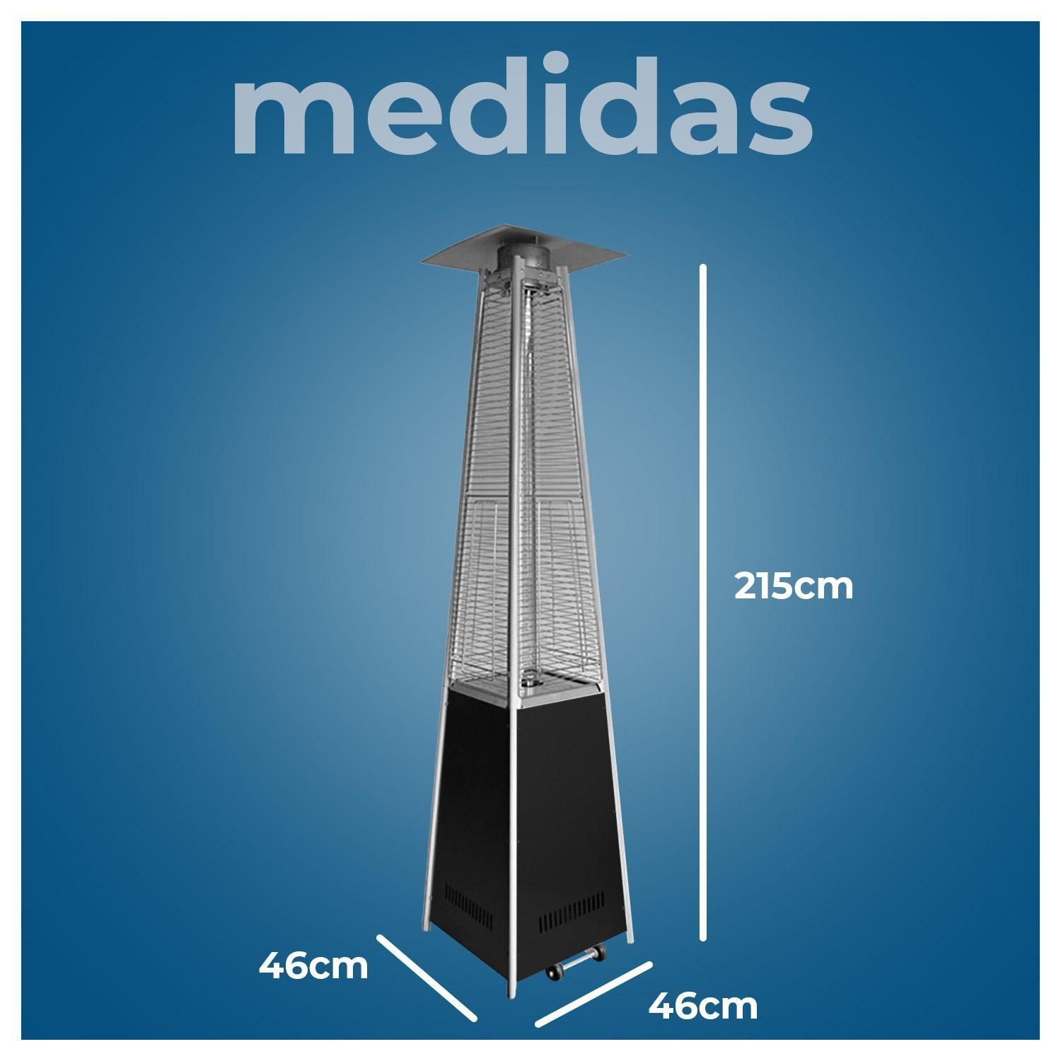 Estufa De Patio Pirámide Acero-4