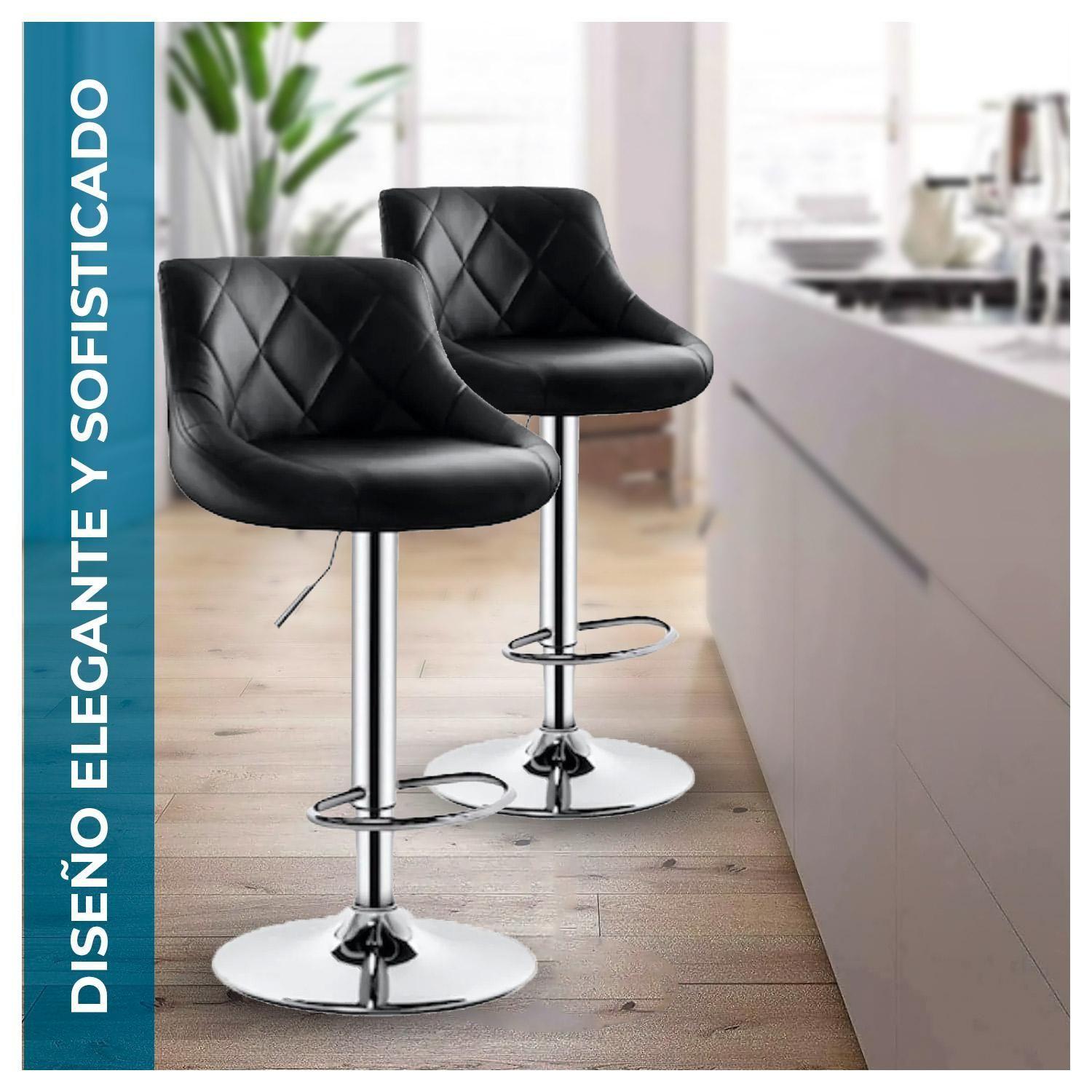 Pack 6 Silla Piso Bar Taburete con Respaldo Ovalados-2