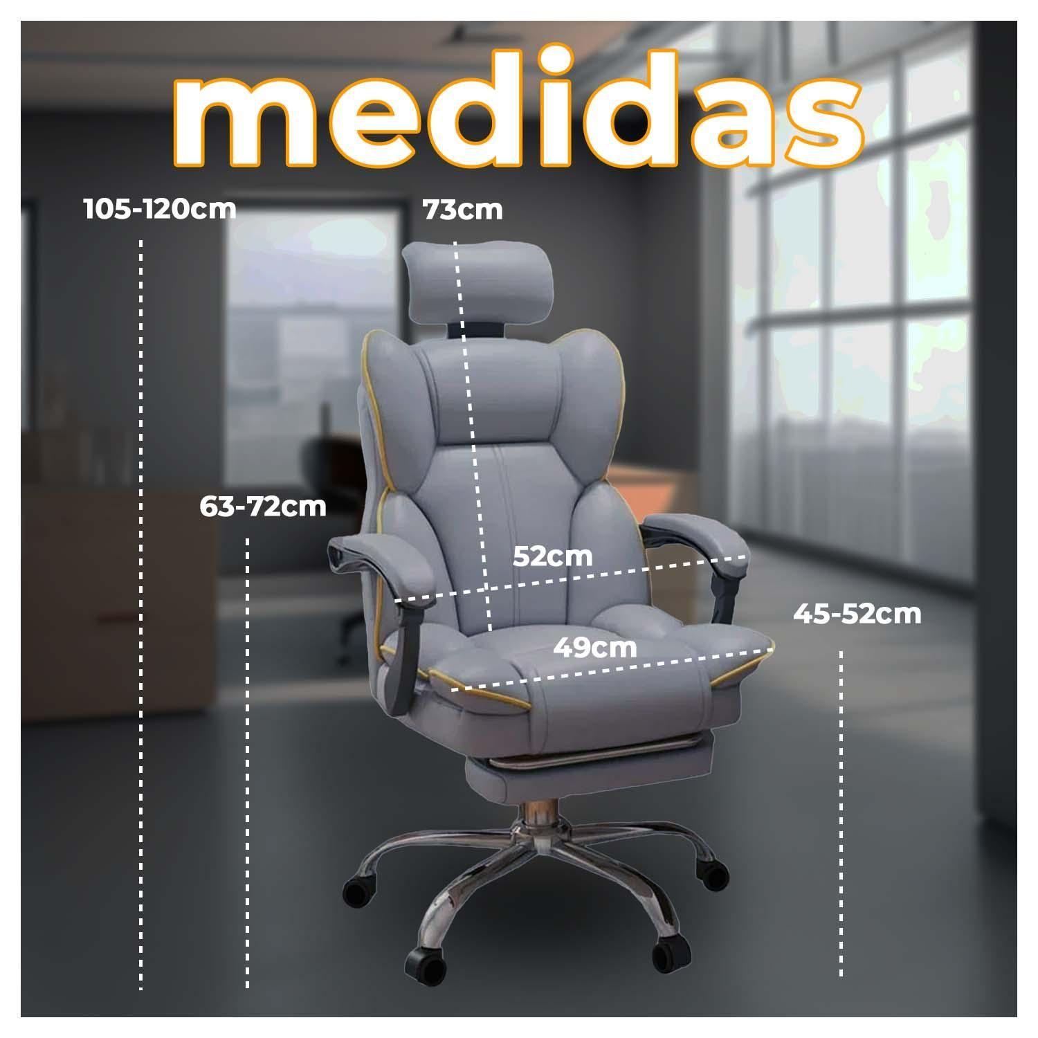 Silla de Oficina Escritorio Ejecutiva Ergonómica Reclinable-5