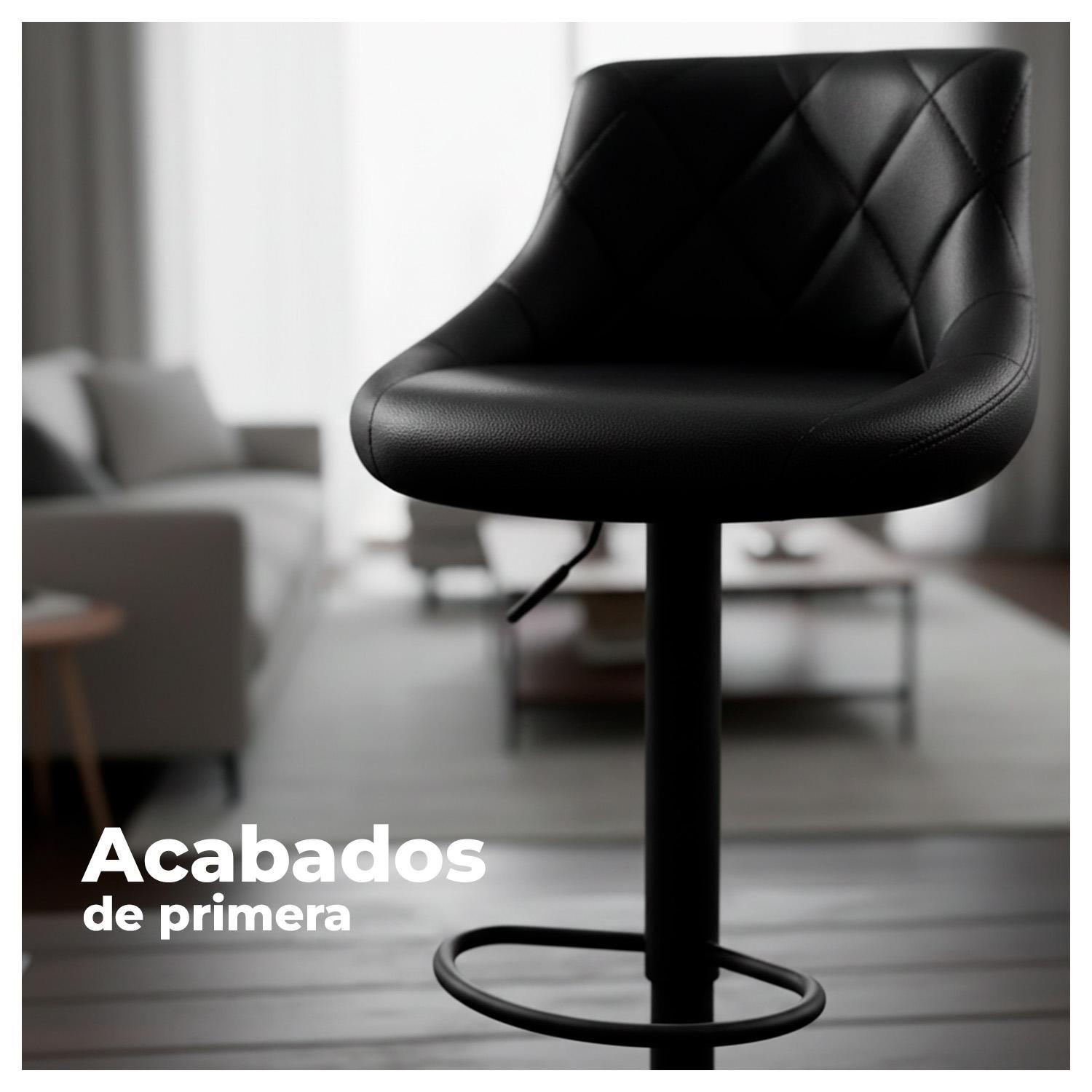 Pack 2 Piso Bar taburete Base Negra Giratorio y Ajustable-3