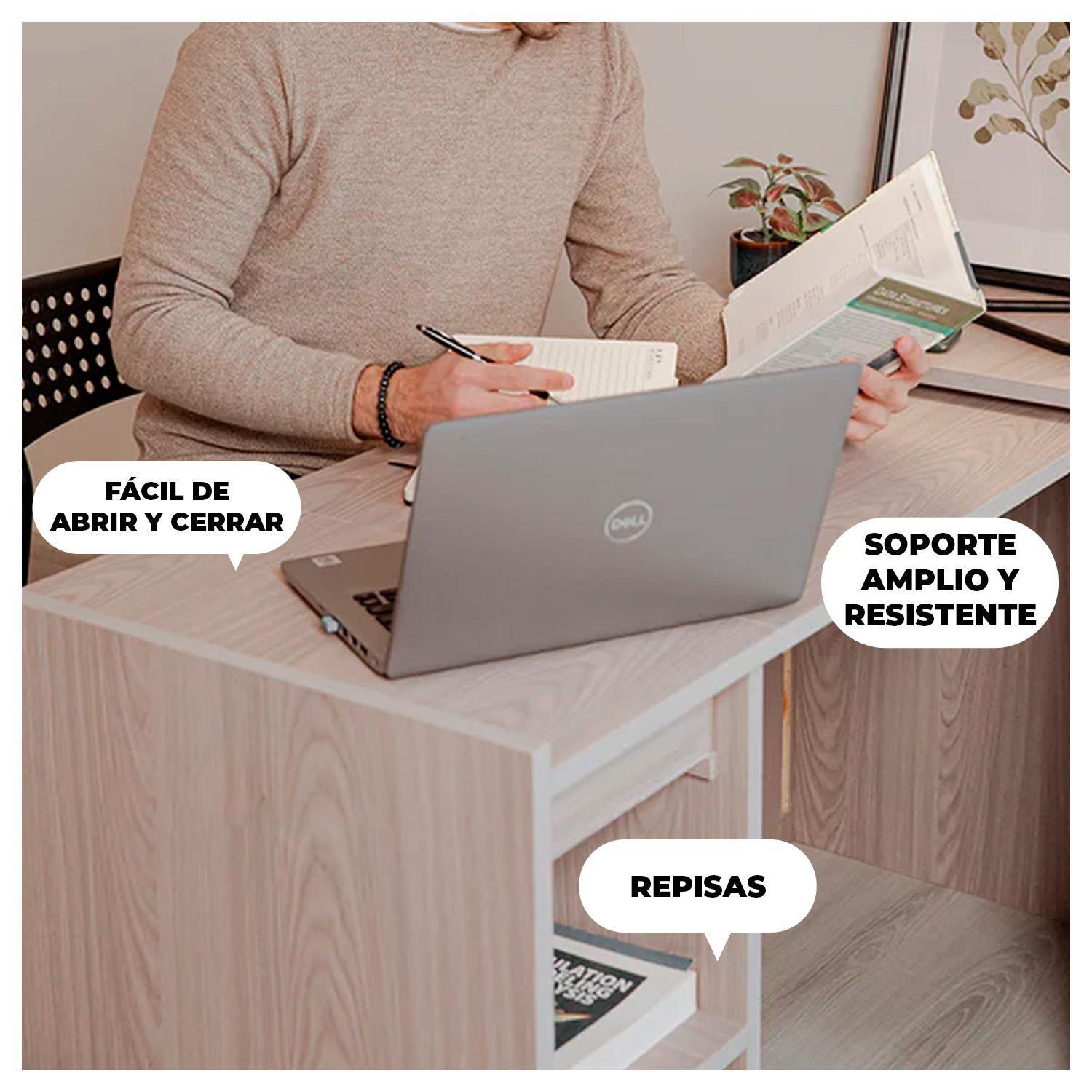 Escritorio Moderno Plegable Ajustable con Almacenamiento-2