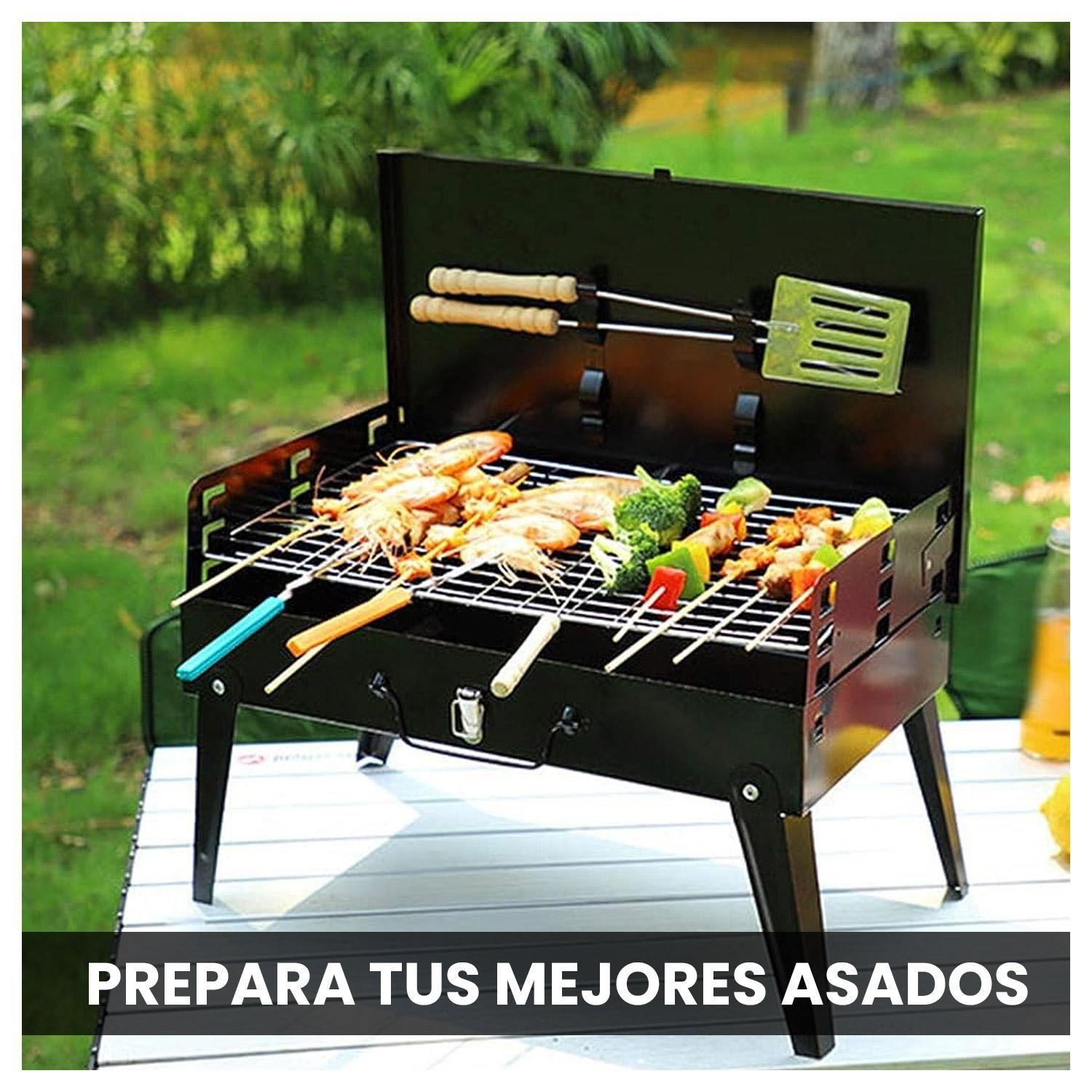 Parrilla Portátil a Carbón Tipo Maleta-3