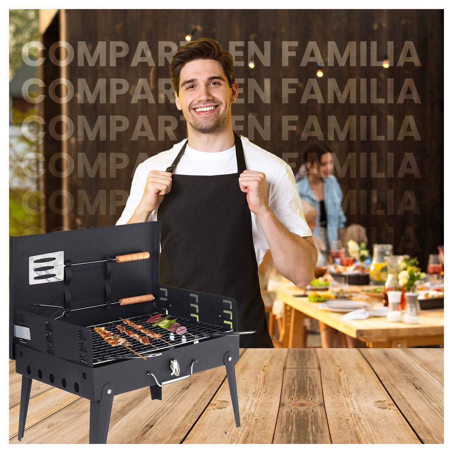 Parrilla Portátil a Carbón Tipo Maleta-4
