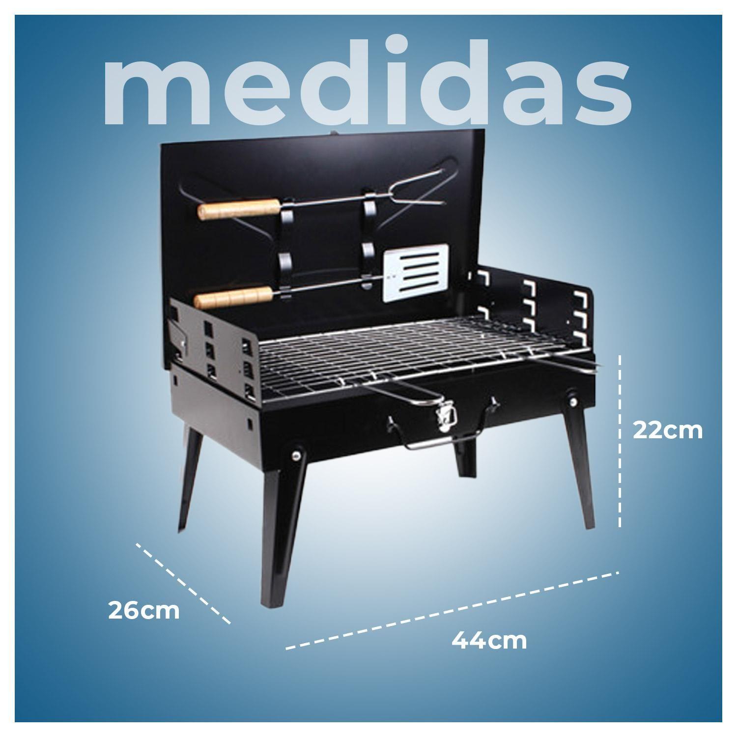 Parrilla Portátil a Carbón Tipo Maleta-5