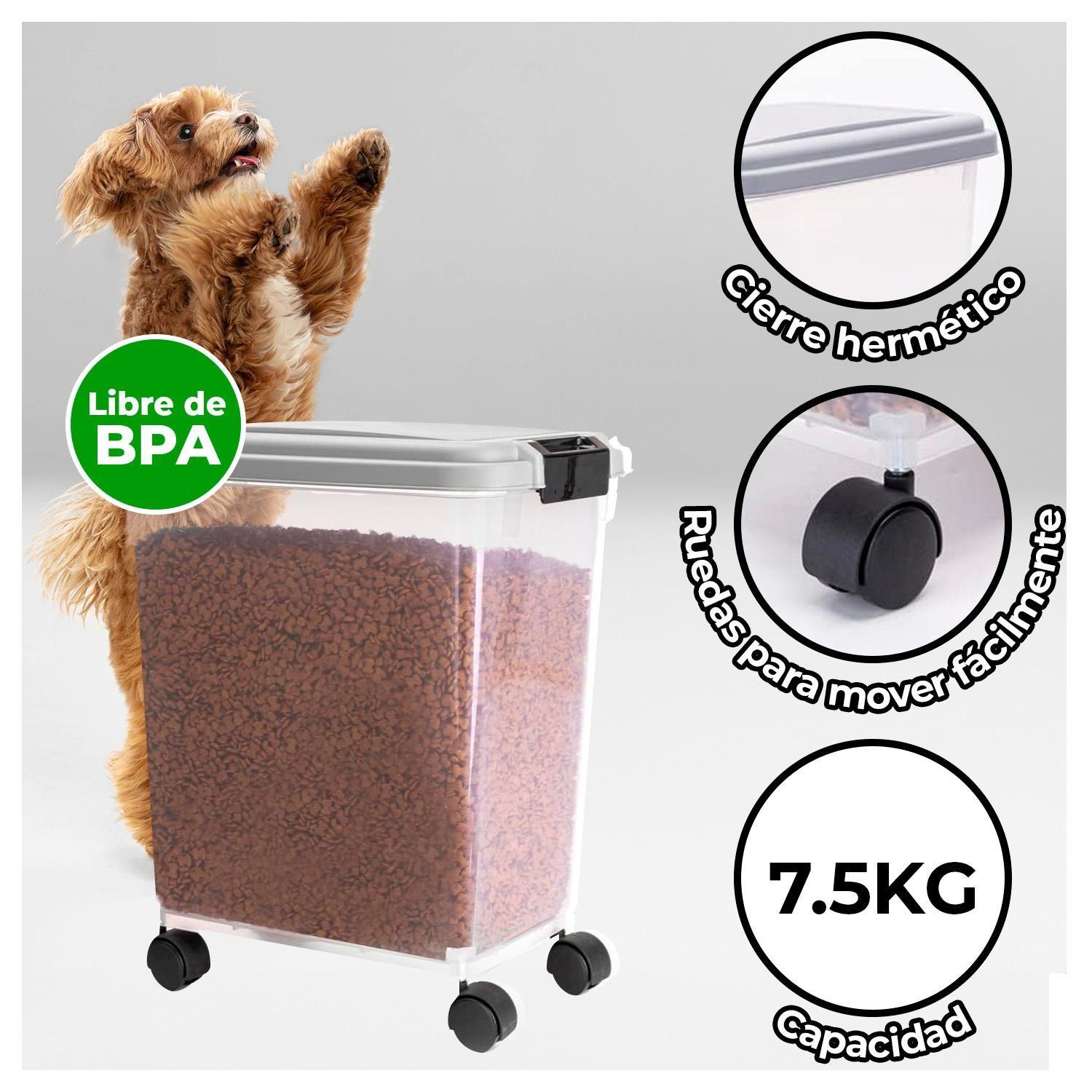 Contenedor Hermético para Comida de Mascotas con Ruedas-1