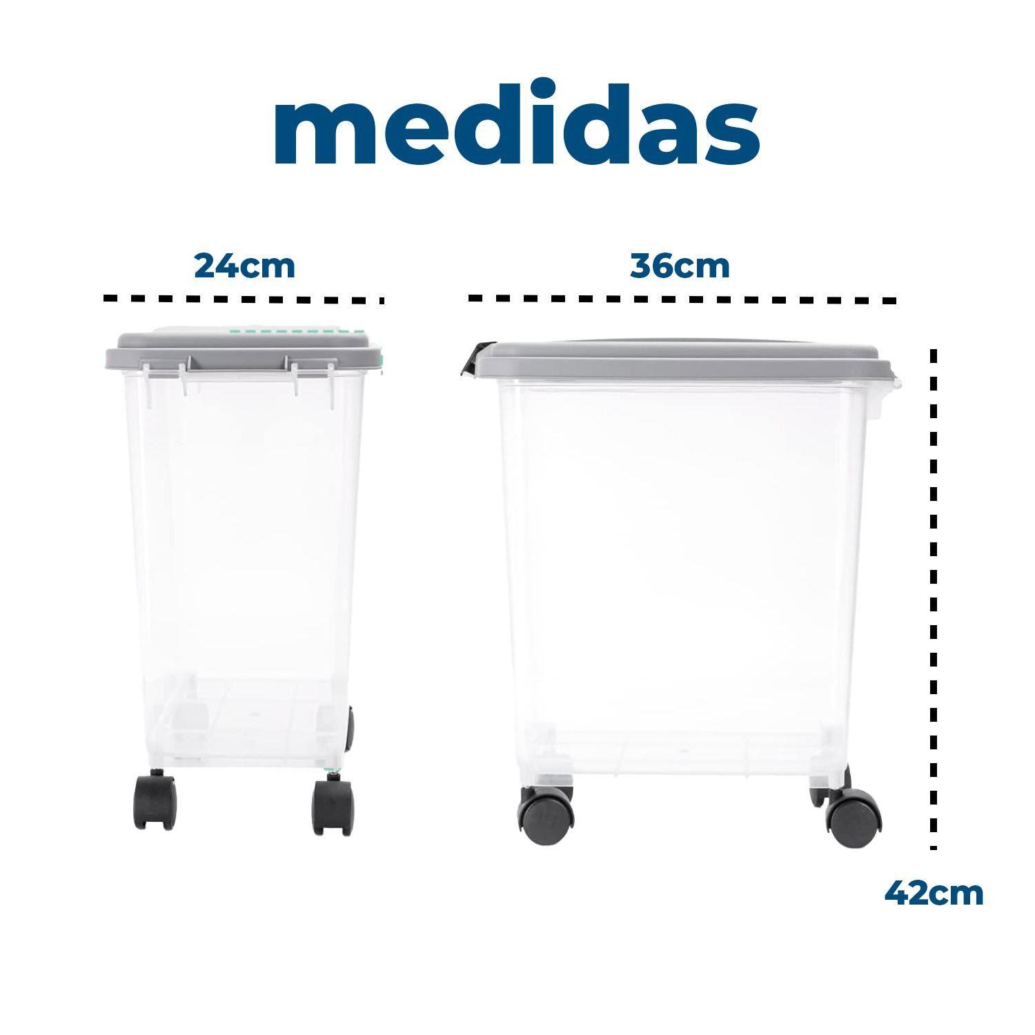 Contenedor Hermético para Comida de Mascotas con Ruedas-5