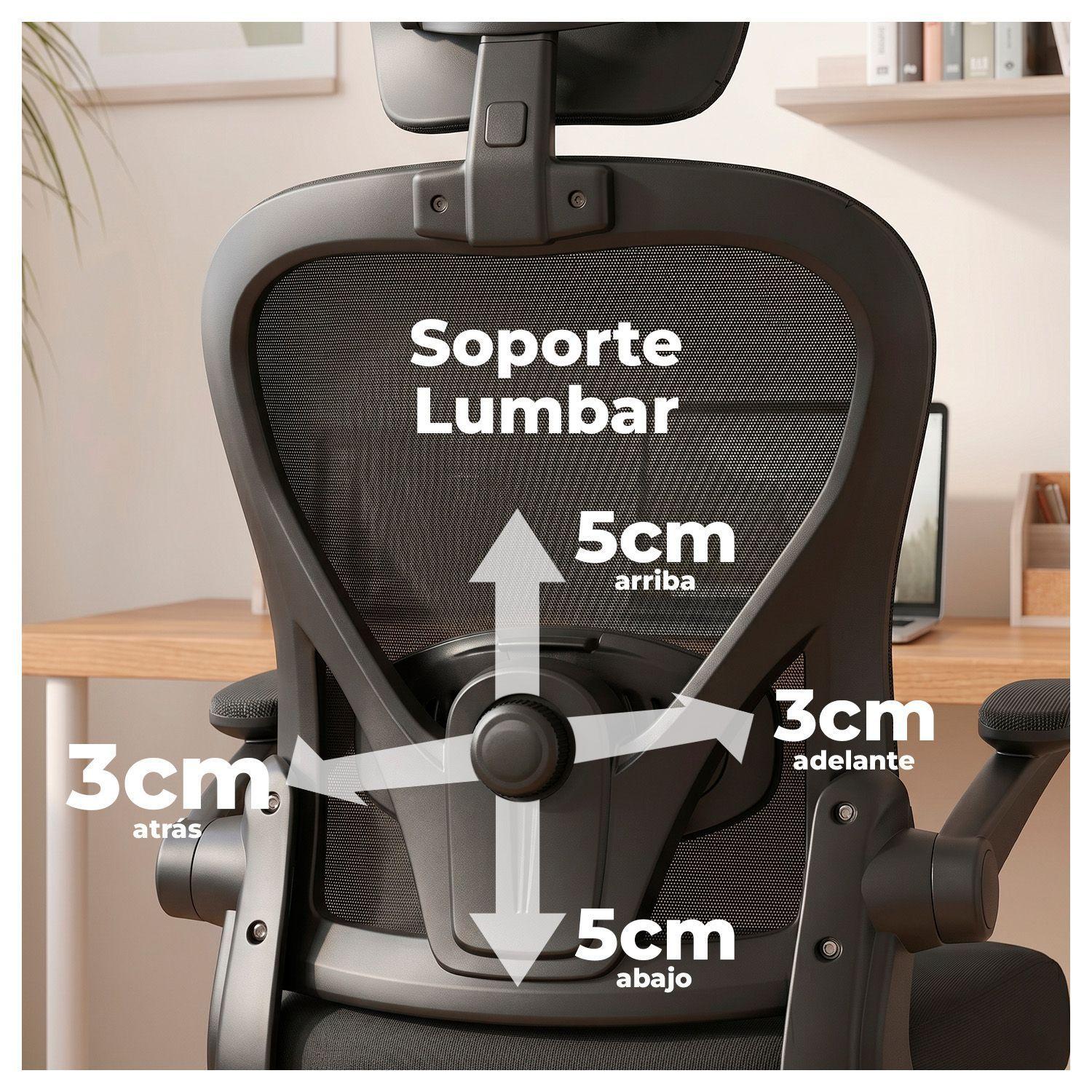 Silla Oficina Ergonómica Reclinable Apoyacabeza-4