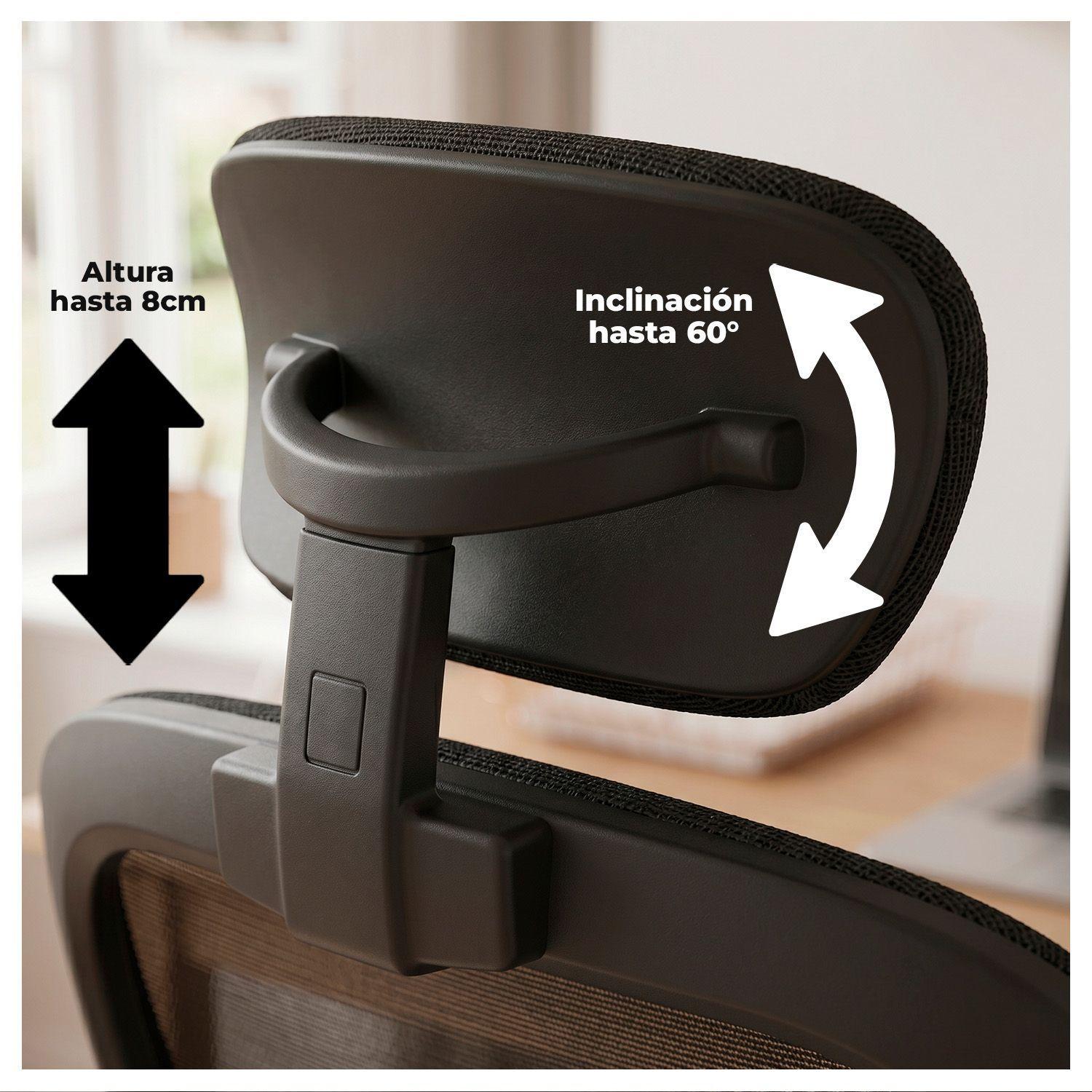 Silla Oficina Ergonómica Reclinable Apoyacabeza-5
