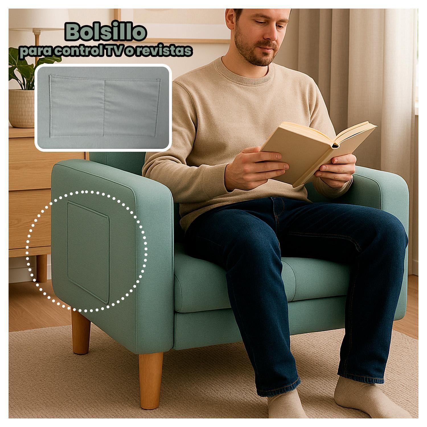 Poltrona Moderna Minimalista Comodidad y Estilo-4