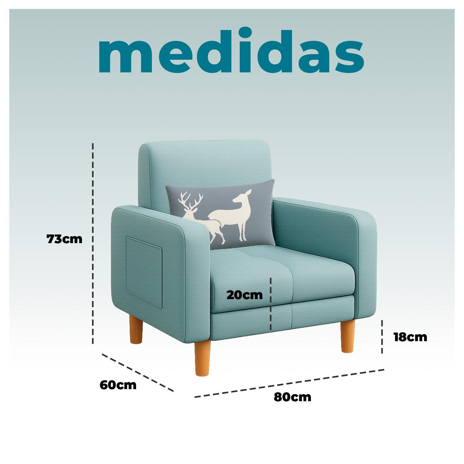 Poltrona Moderna Minimalista Comodidad y Estilo-5