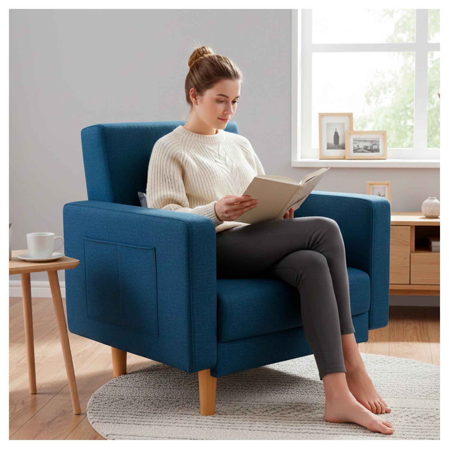 Poltrona Moderna Minimalista Comodidad y Estilo-3