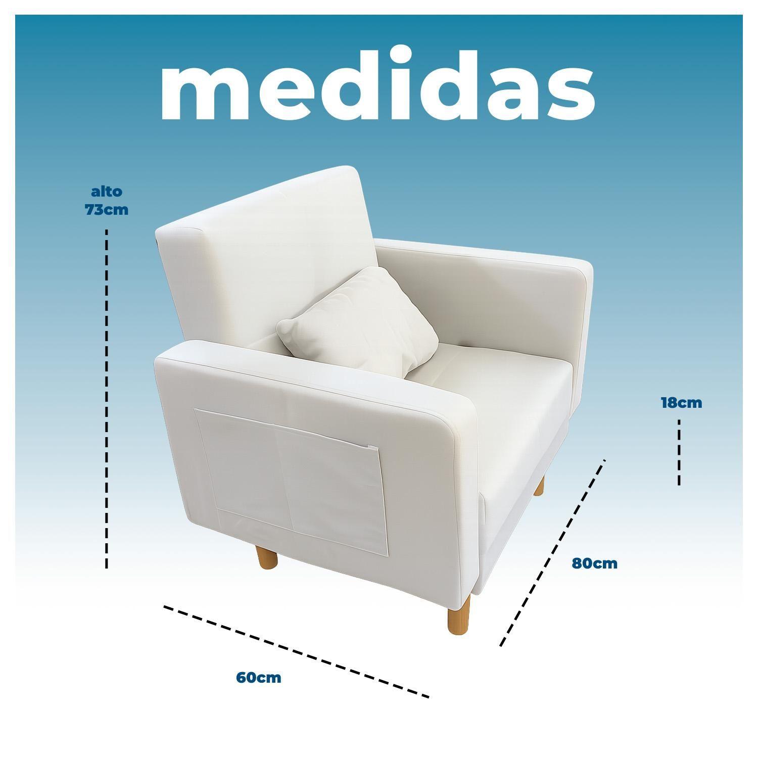 Poltrona Moderna Minimalista Comodidad y Estilo-4