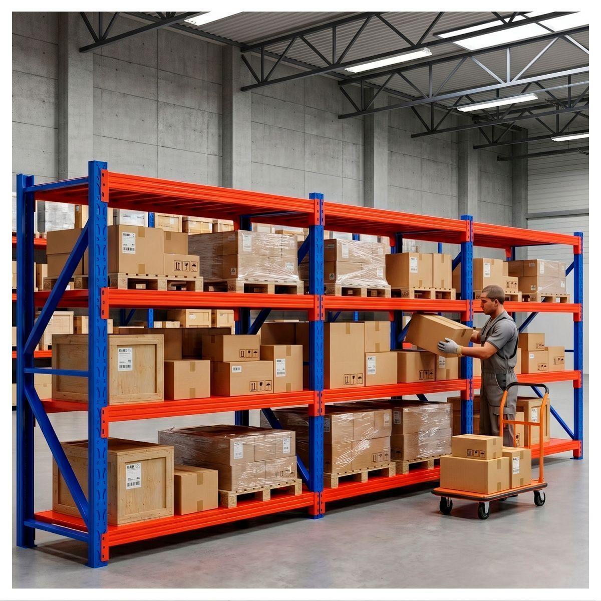 Estante Rack Metálico Industrial 4 Niveles 200x200x40Cm-8
