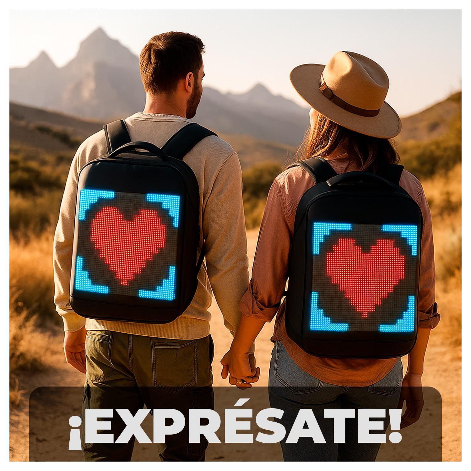 Mochila Inteligente con Pantalla LED y Power Bank Expresa Tu Estilo-4