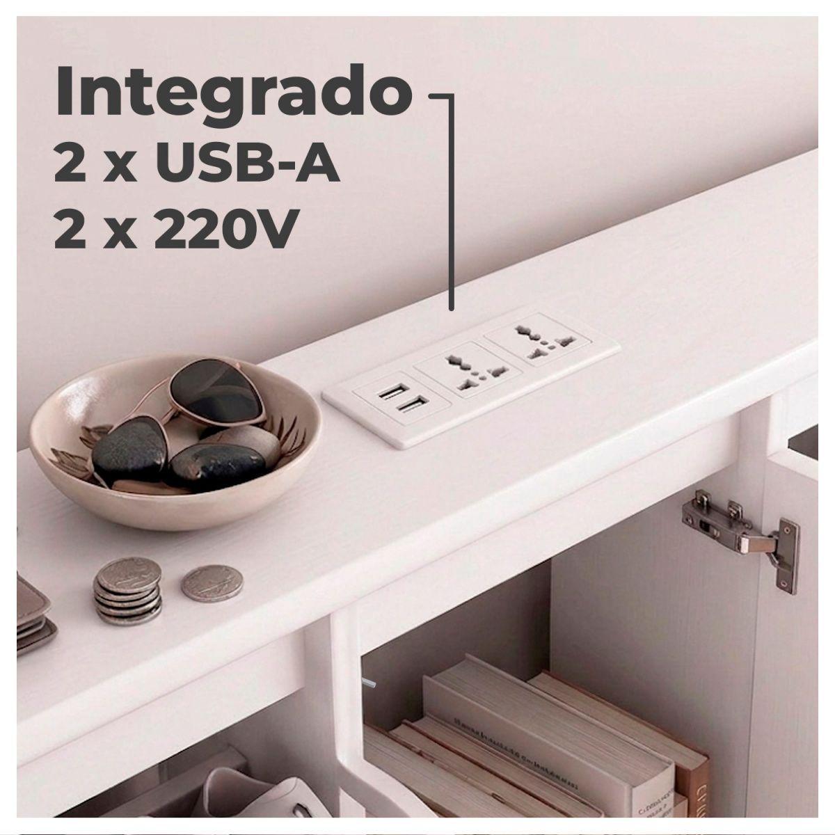 Zapatero Organizador Doble con Banqueta y Enchufe 160cm-5