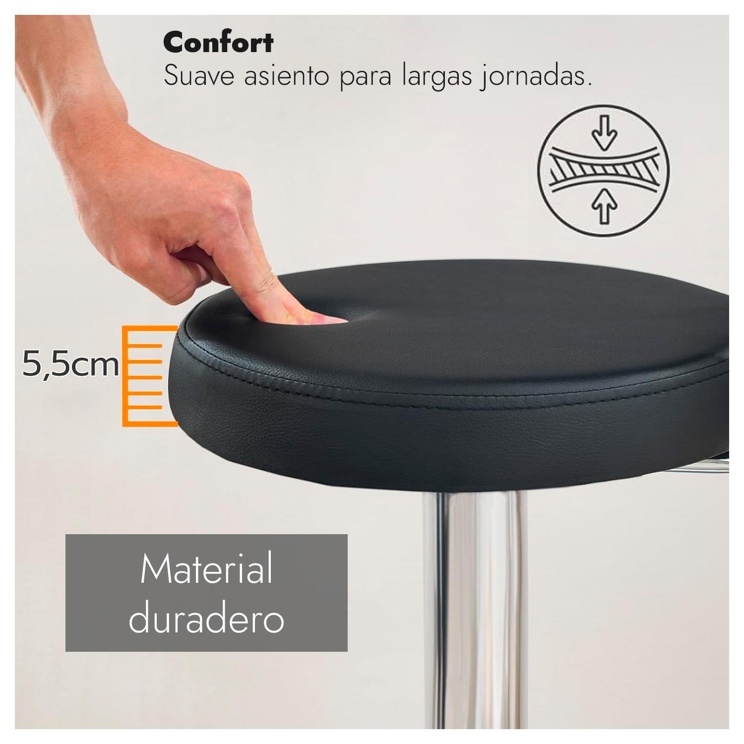 Pack 2 Silla Giratoria Multiuso con Ruedas Ajustable Ergonómica y Estética-2