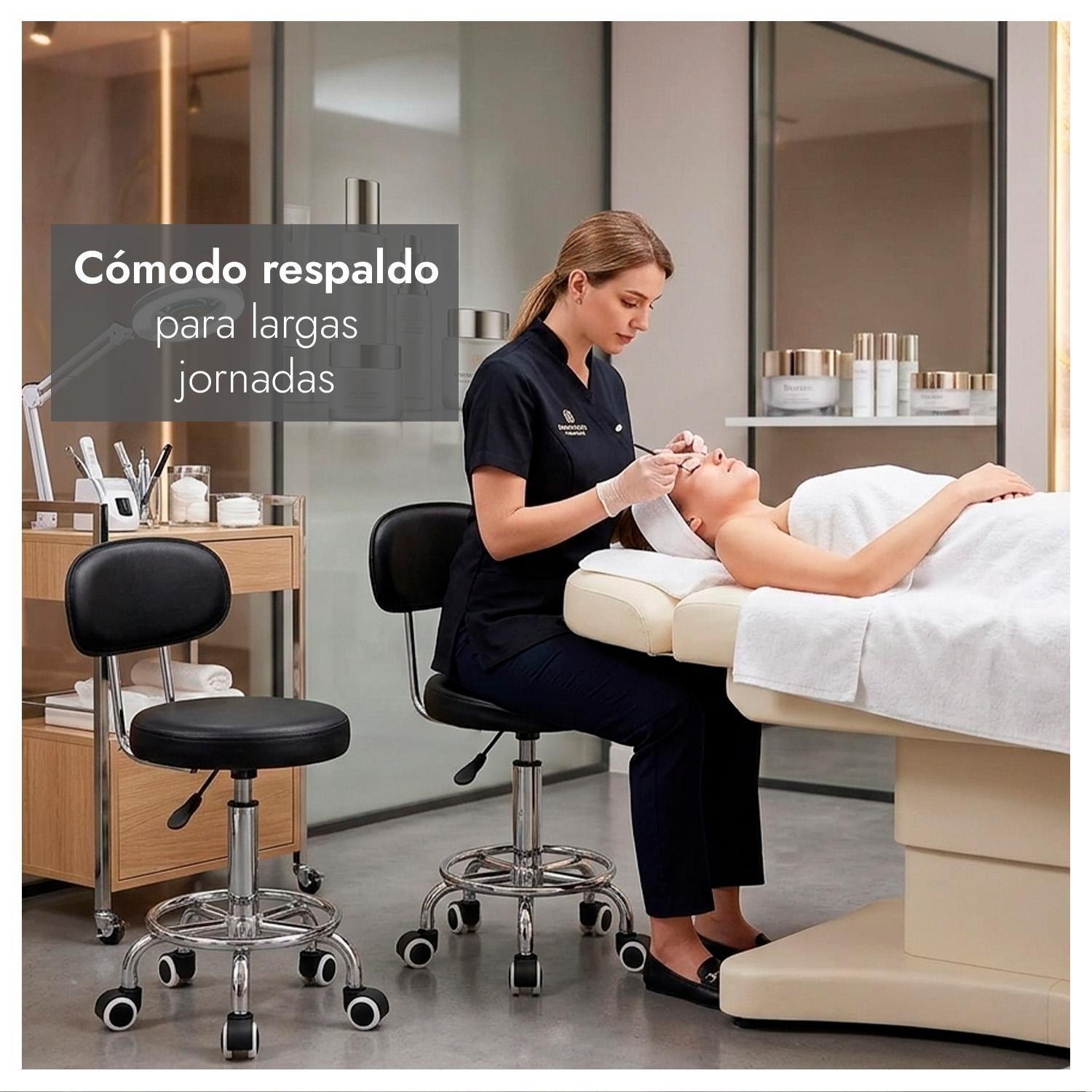 Pack 2 Silla Giratoria Multiuso con Ruedas Ajustable Ergonómica y Estética-5