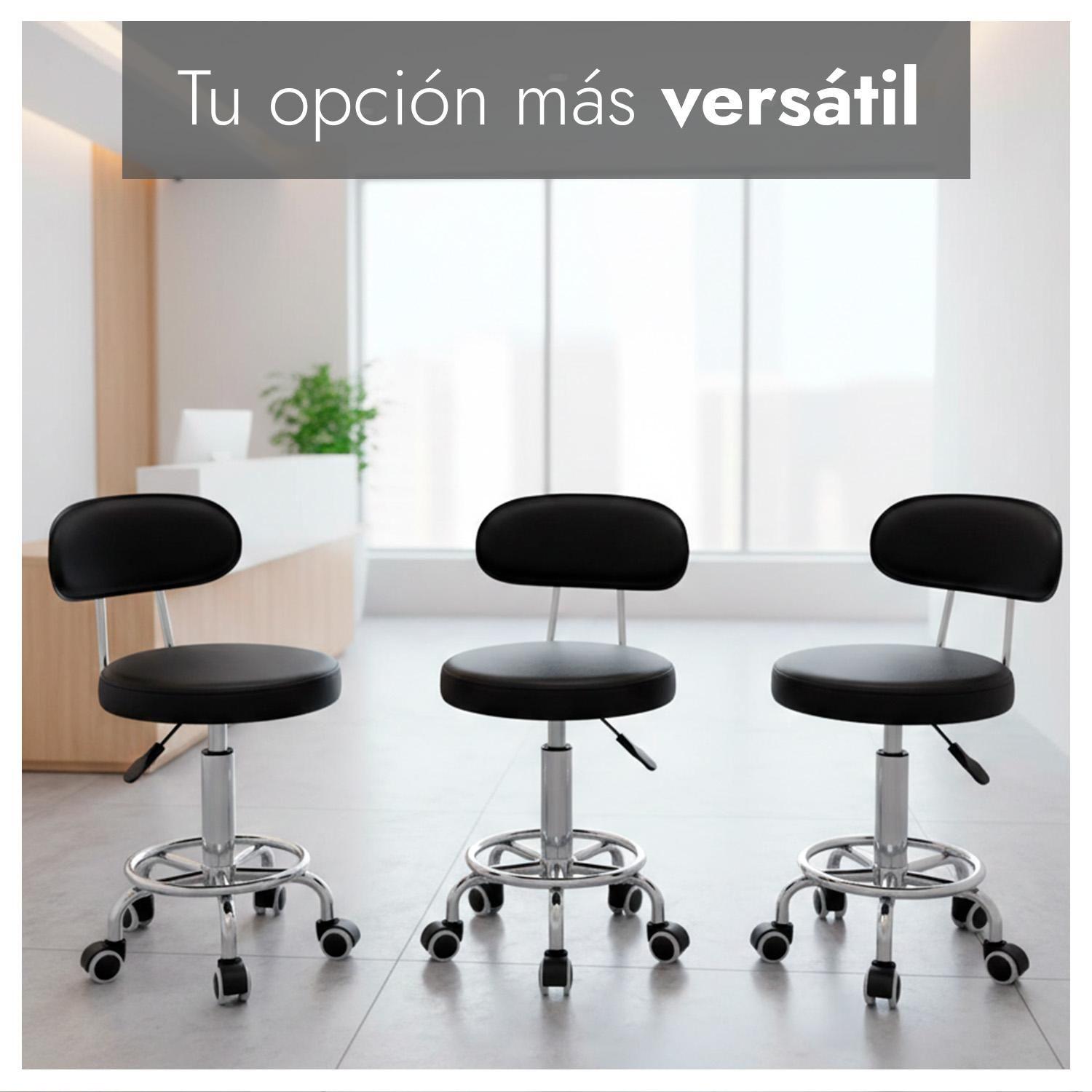 Pack 2 Silla Giratoria Multiuso con Ruedas Ajustable Ergonómica y Estética-8